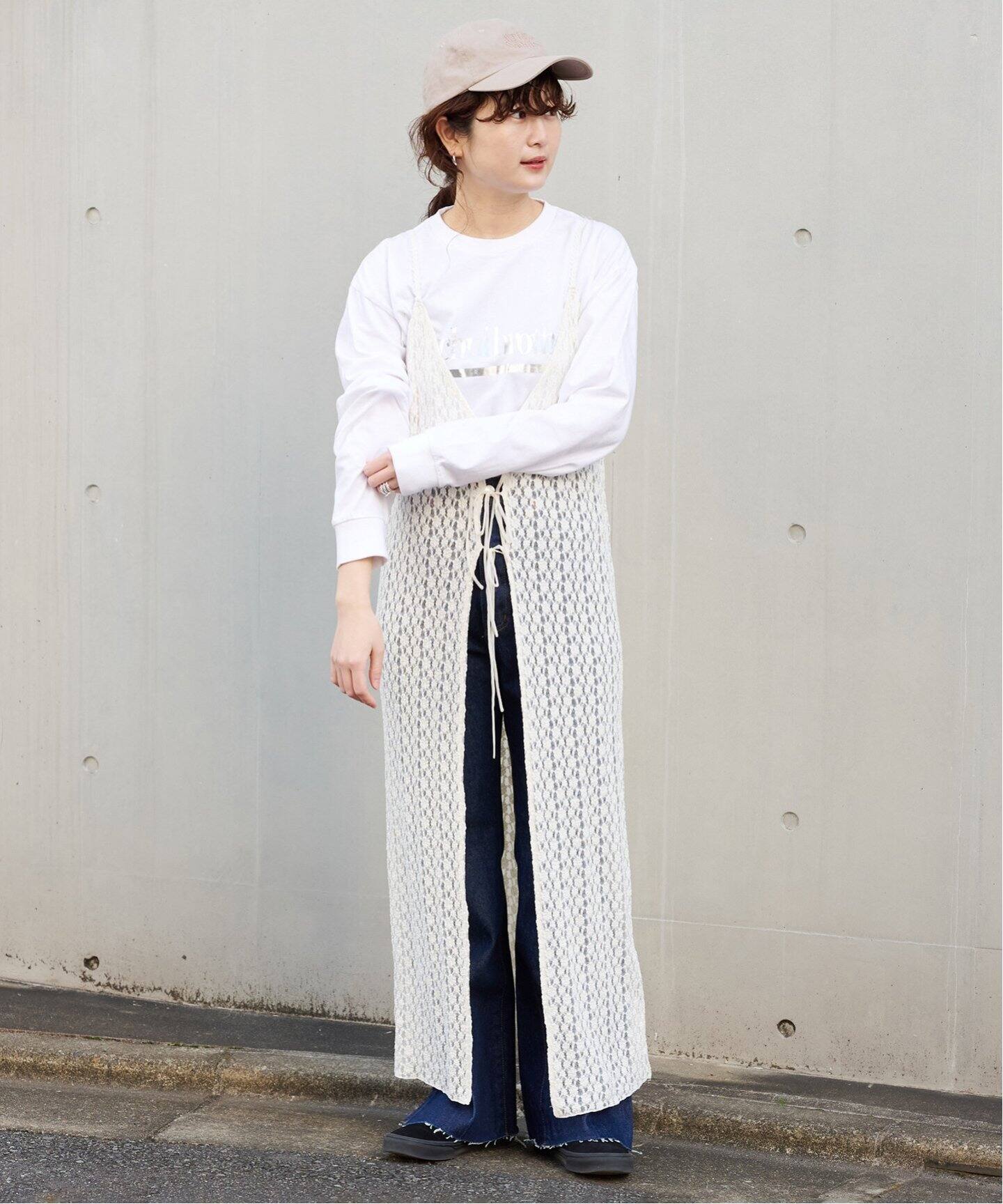 アパルトモンレースキャミソールワンピーススカートホワイト