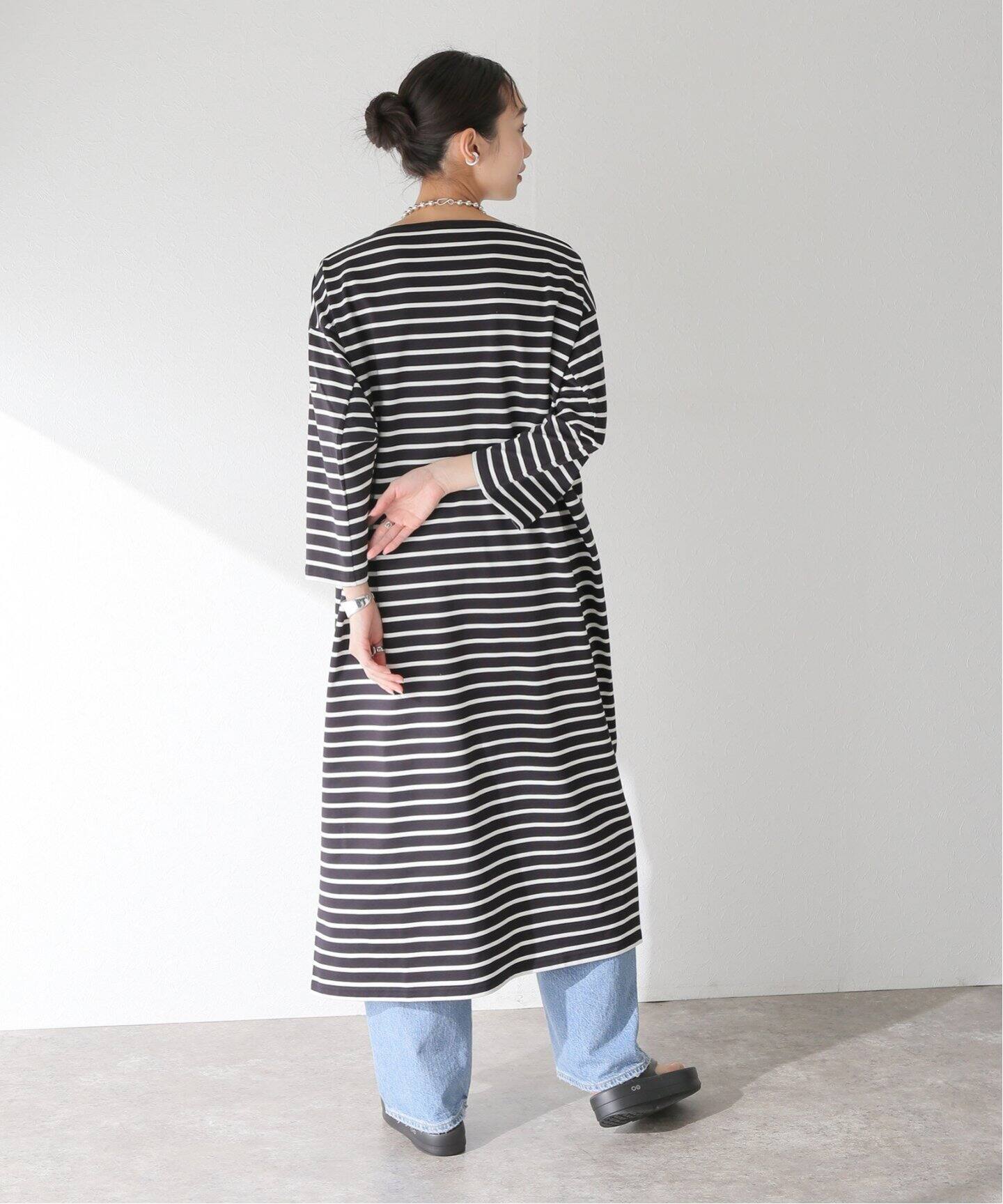 ORCIVAL / オーシバル】MERCERIZED DRESS ワイドボートネック  