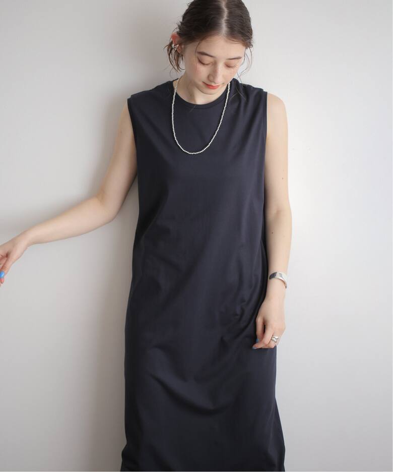 ATON / エイトン】 SUVIN 60/2 NO-SLEEVE DRESS（ワンピース）｜BOICE 