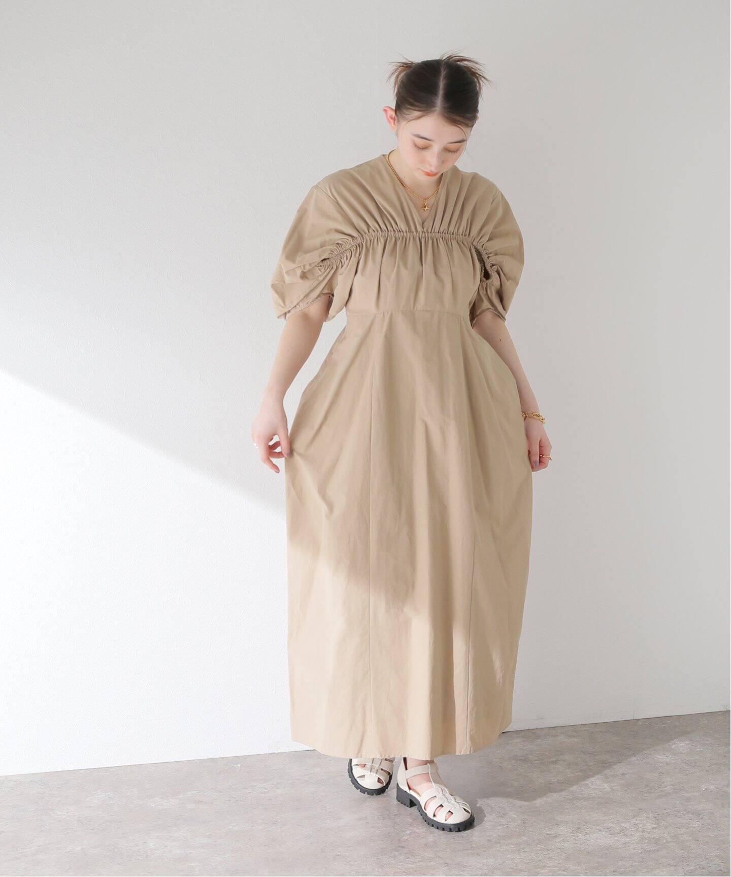 CLANE / クラネ】CROSSING GATHER ONEPIECE（ワンピース）｜BOICE FROM 