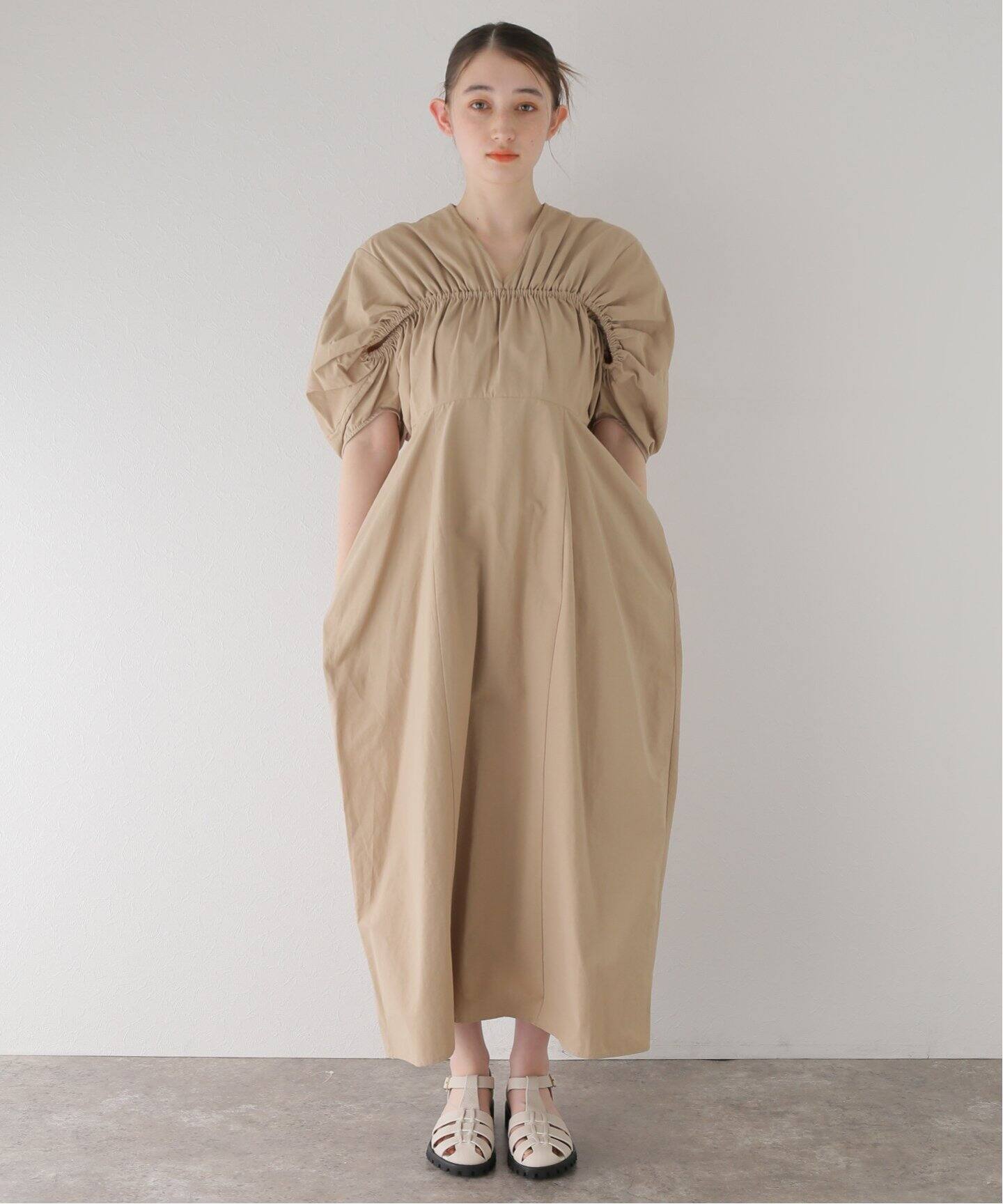 CLANE / クラネ】CROSSING GATHER ONEPIECE（ワンピース）｜BOICE FROM  