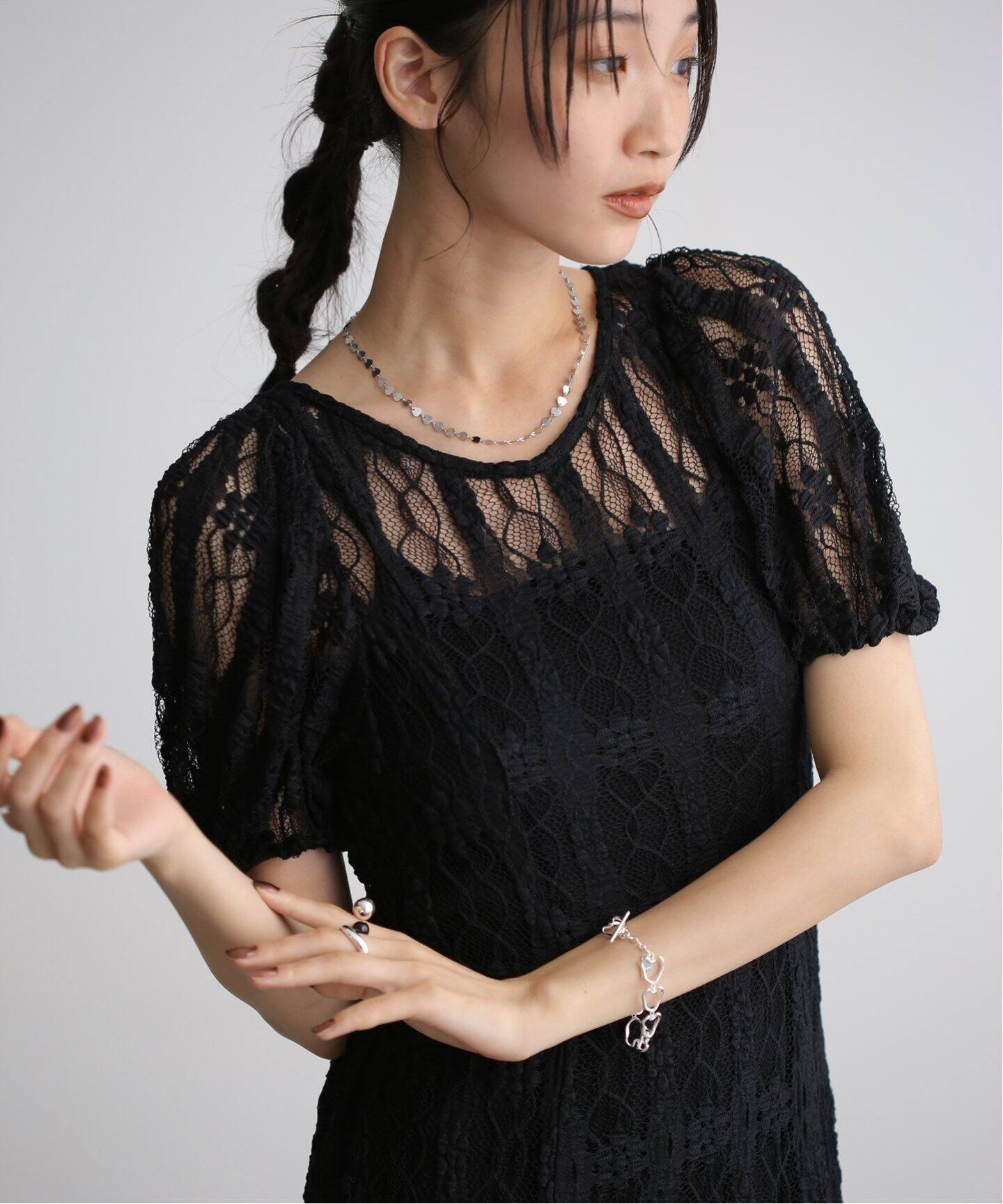 CLANE LACE MINI PUFF SLEEVE ONEPIECE（ワンピース）｜BOICE FROM  
