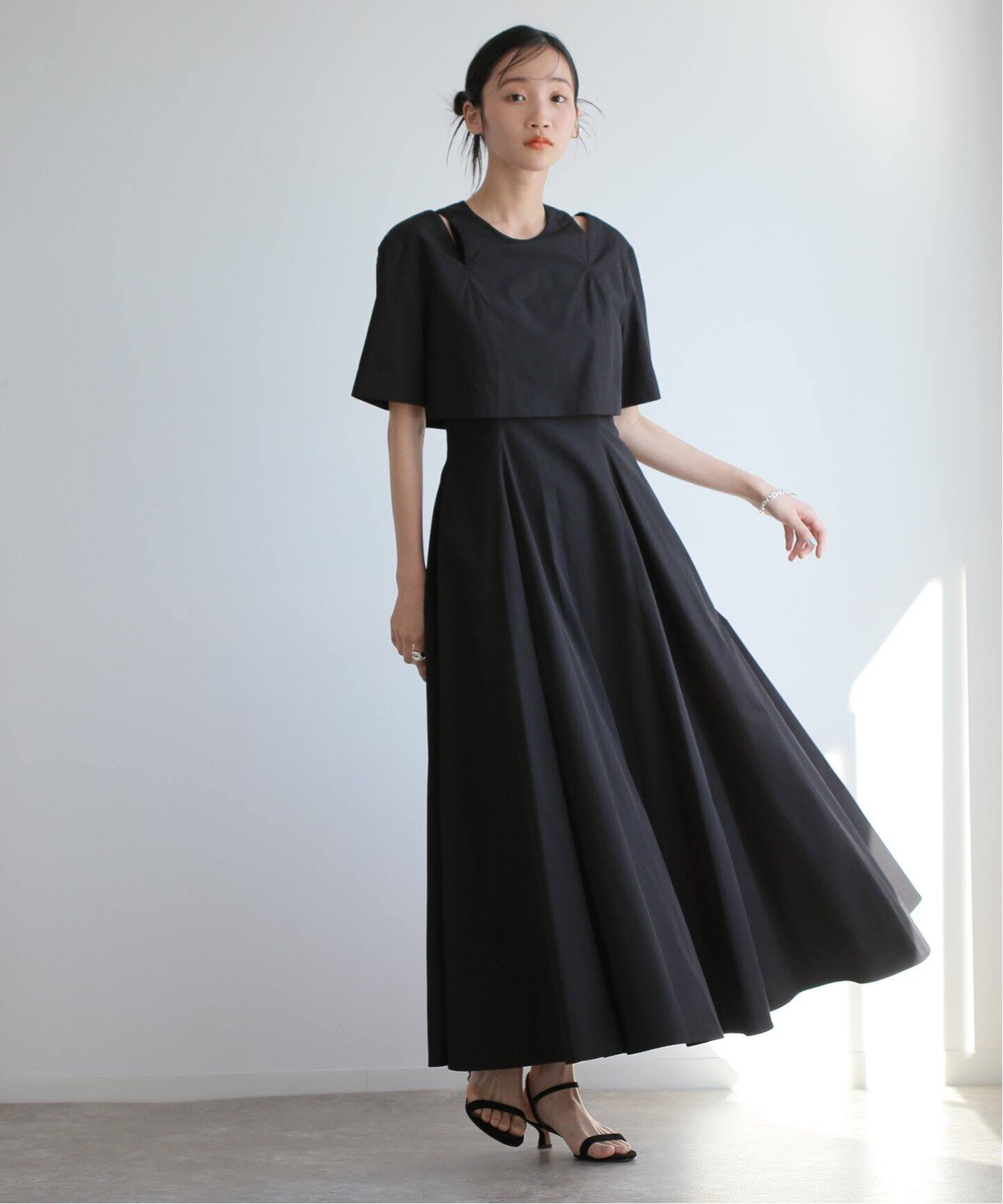 CLANE SLASH SHOULDER ONEPIECE 16112-5142（ワンピース）｜BOICE FROM  