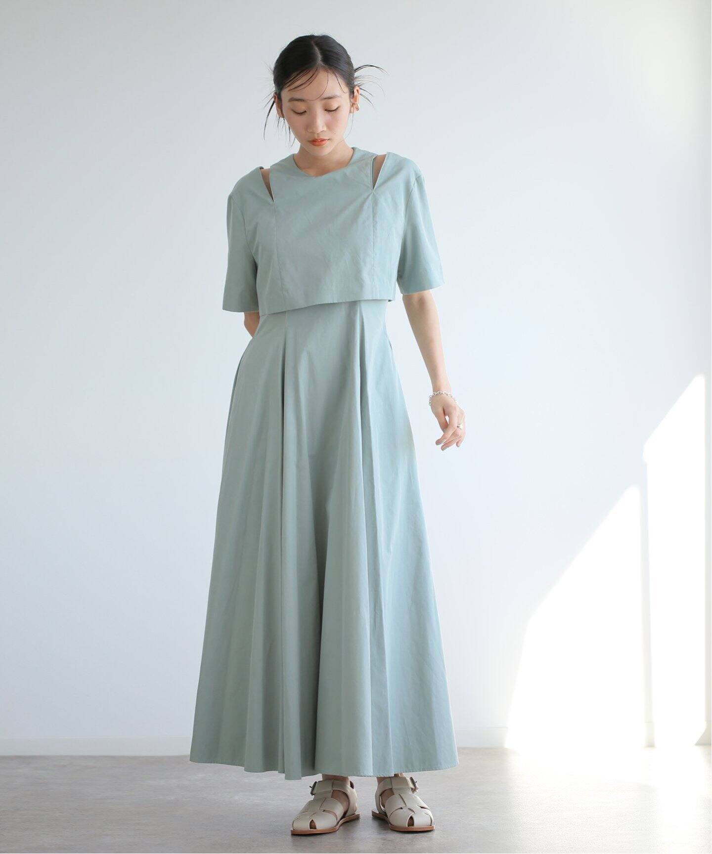 CLANE SLASH SHOULDER ONEPIECE 16112-5142（ワンピース）｜BOICE FROM  