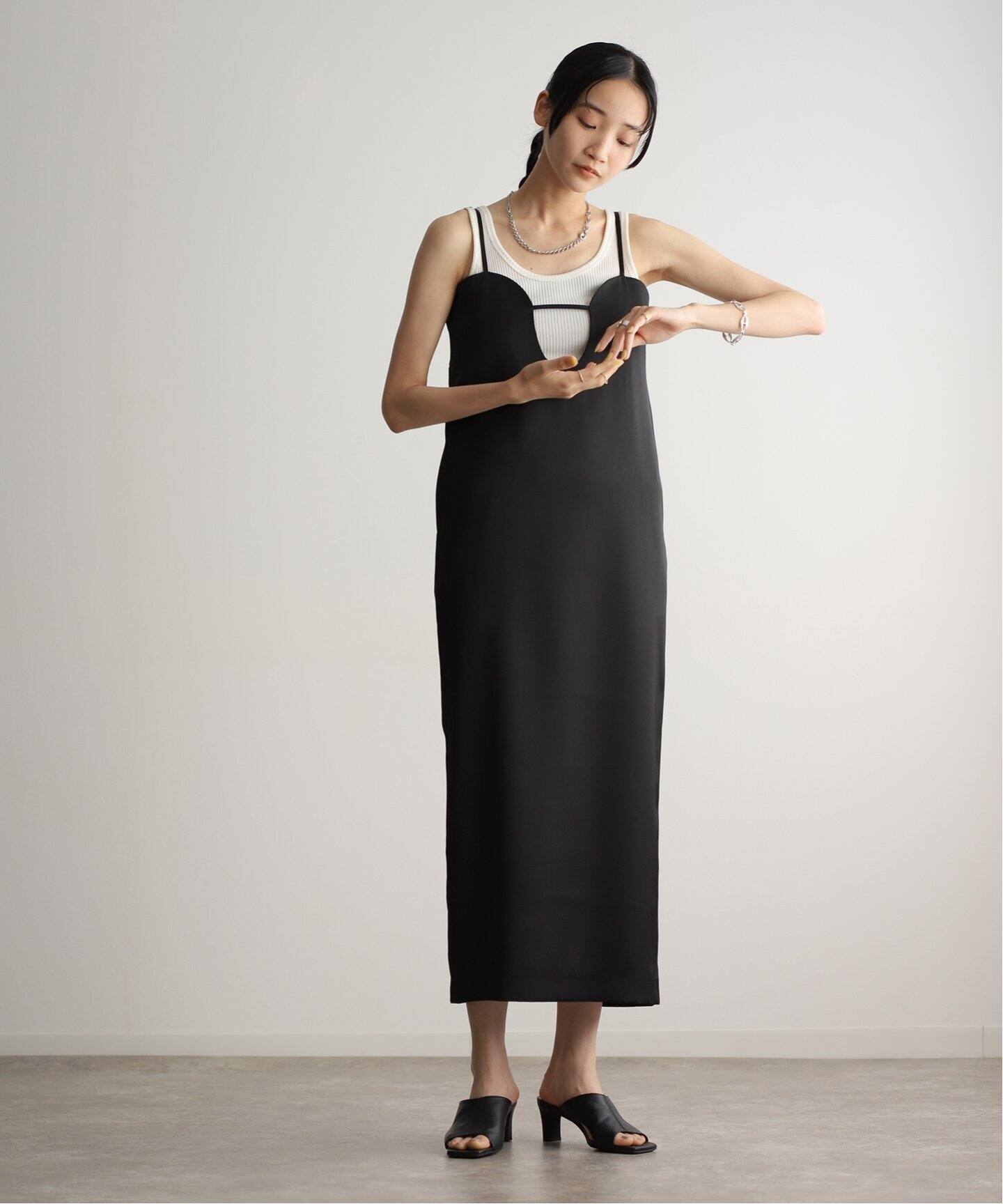 CLANE CROSET WAIST CAMISOLE ONEPIECE 16112-5312（ワンピース 