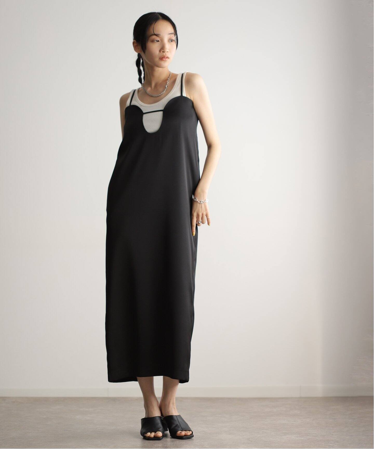 CLANE CROSET WAIST CAMISOLE ONEPIECE 16112-5312（ワンピース 