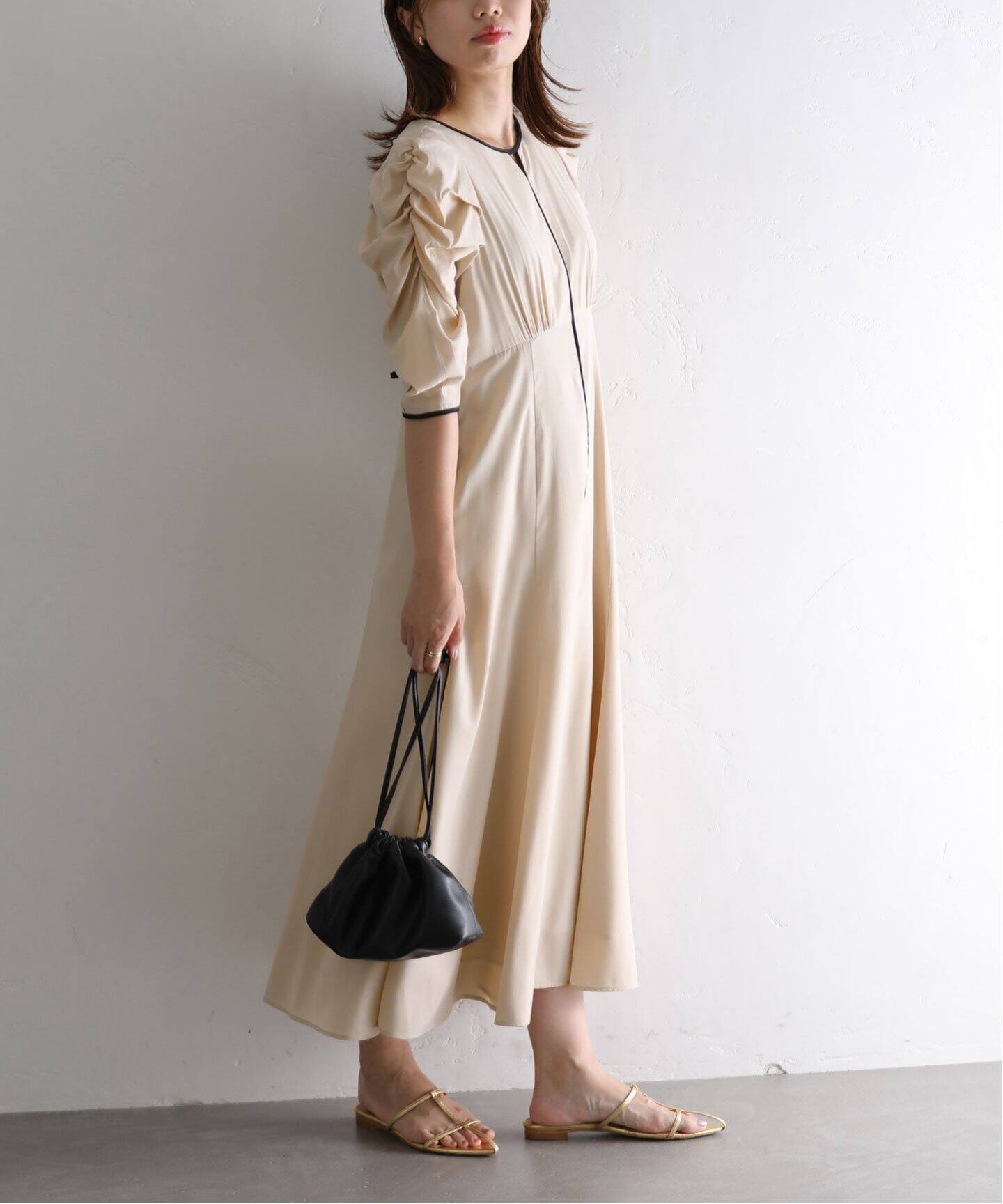 バイカラーパイピングワンピース（ワンピース）｜La Totalite（ラ  