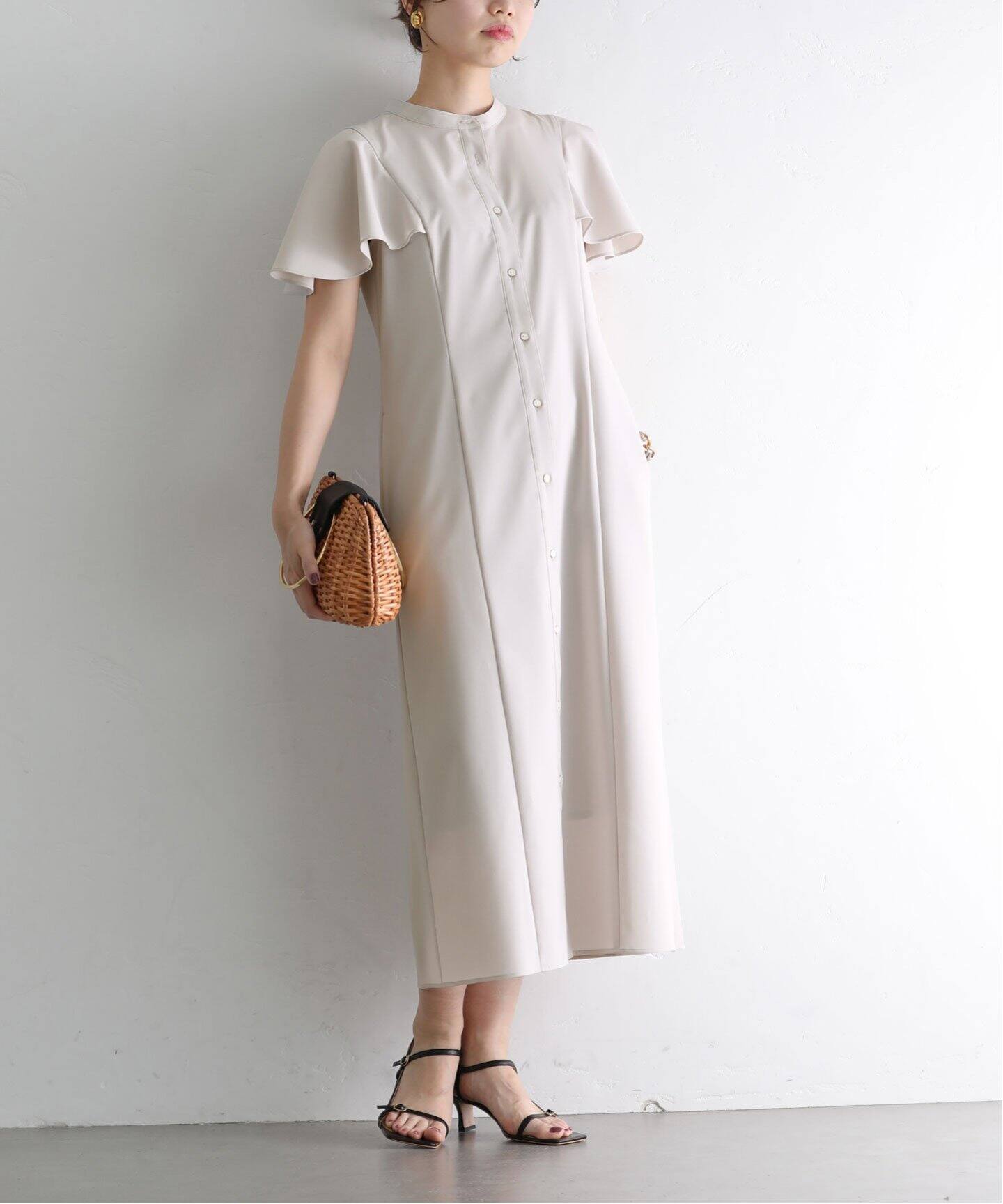 美品　ラトータリテ　LaTotalite フリル　シャツワンピース　36 値下げ 美品 ラトータリテ LaTotalite フリル シャツワンピース