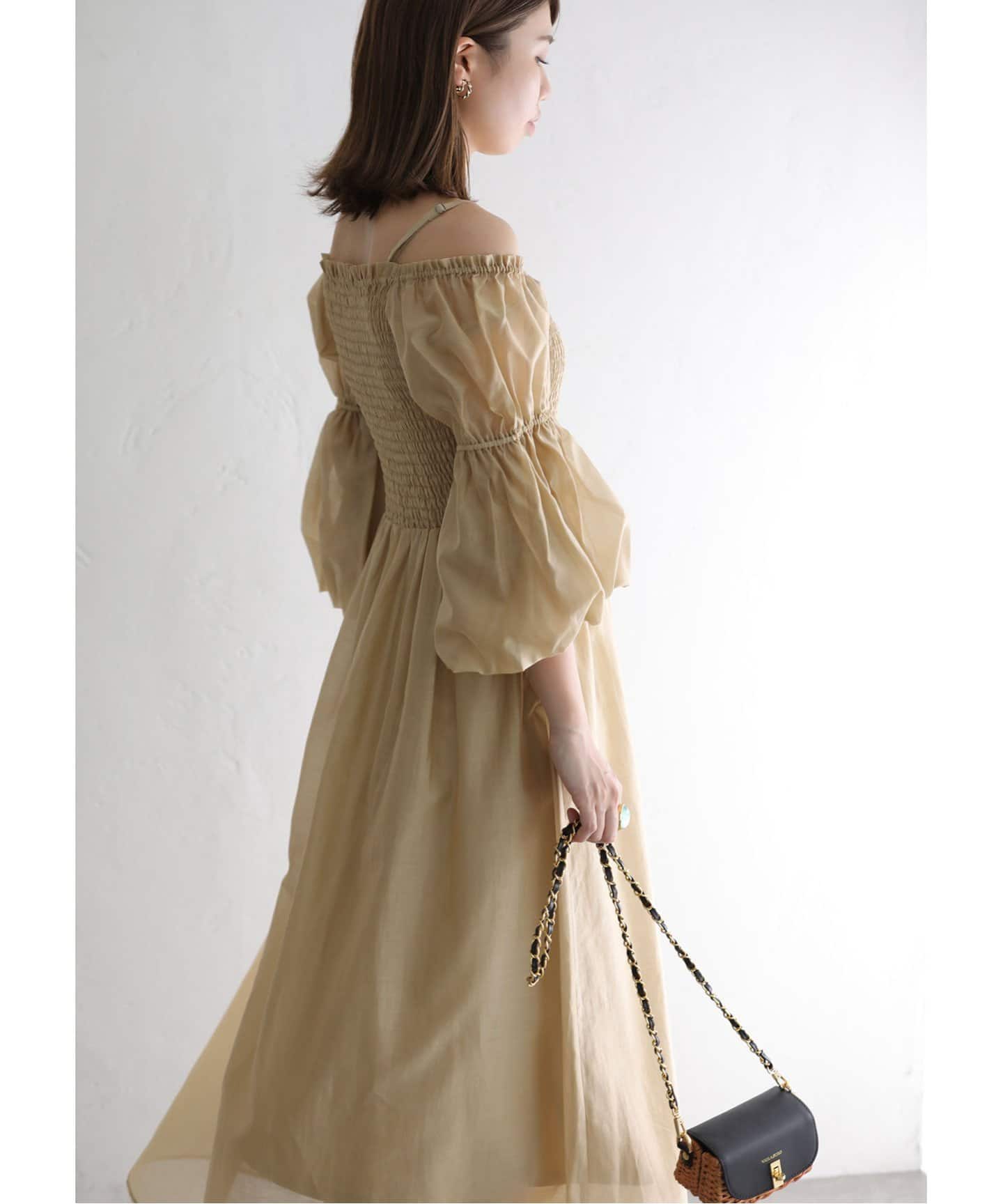 ラトータリテ★ドットシャーリングワンピース[カーキ] ラトータリテ☆ドットシャーリングワンピース[カーキ]