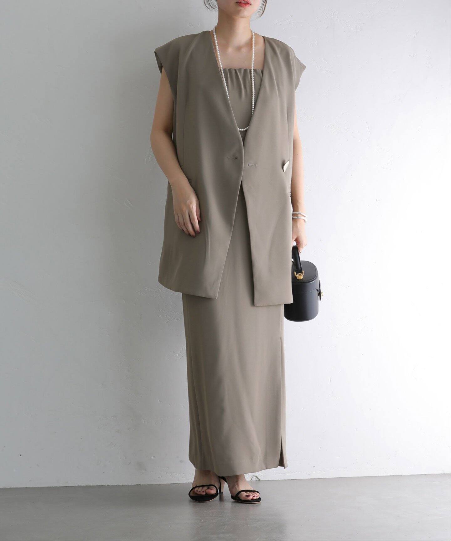 バックシアージレセットアップドレス（ドレス）｜La Totalite（ラ  