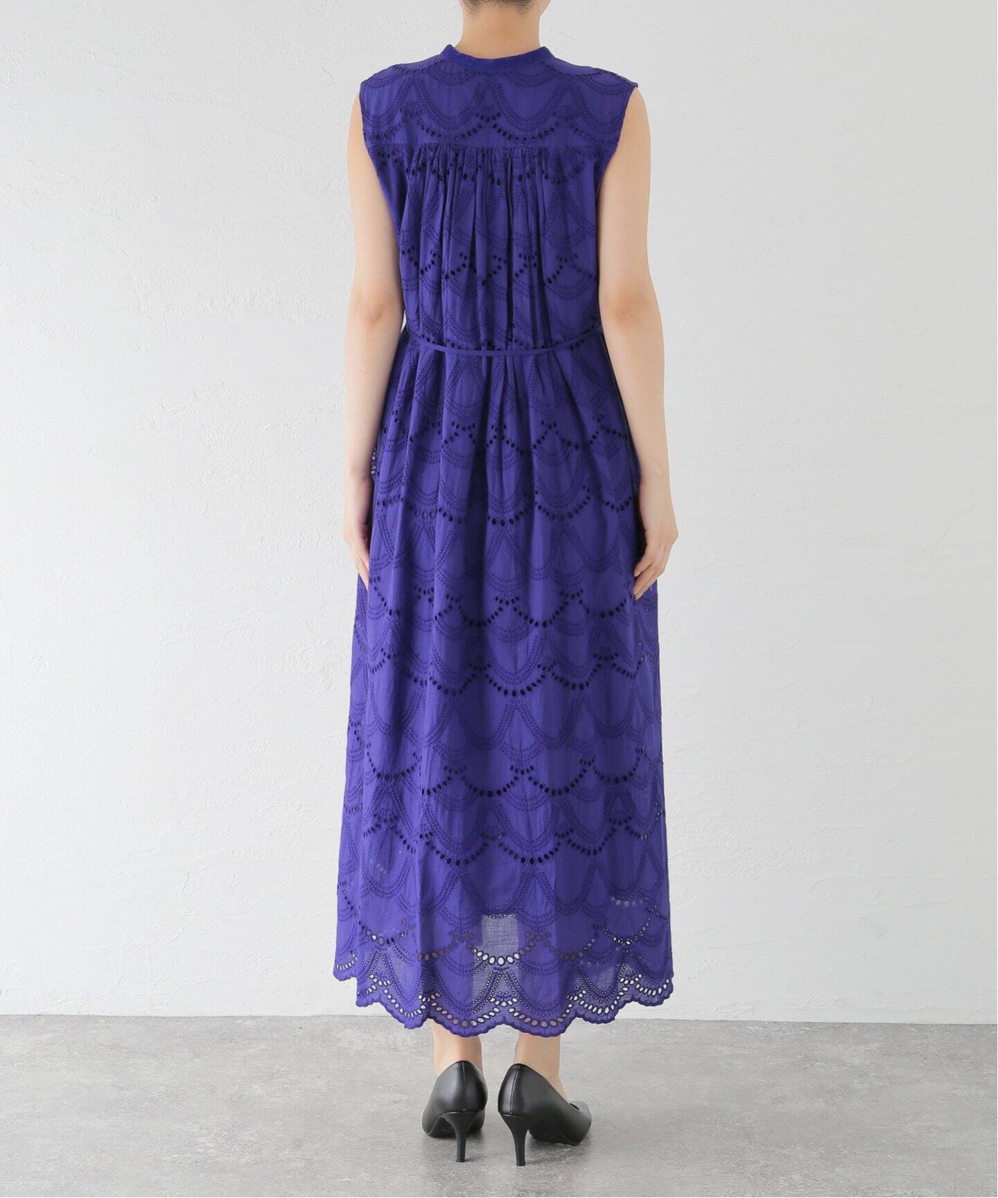 ne Quittez pas/ヌキテパ 】Cotton Voile Dot Hemla No Sleeve Dress 