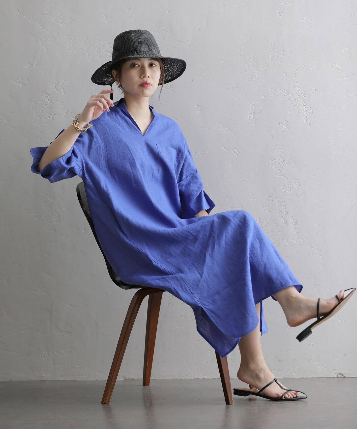 TICCA/ティッカ】別注リネンツイストスリーブワンピース（ワンピース  