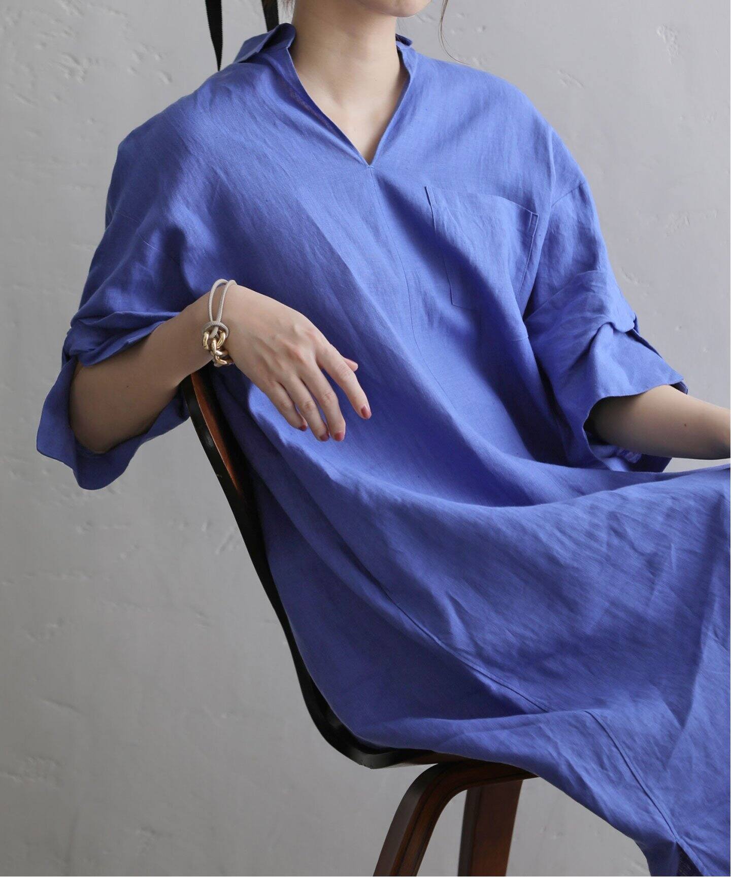 TICCA/ティッカ】別注リネンツイストスリーブワンピース（ワンピース  