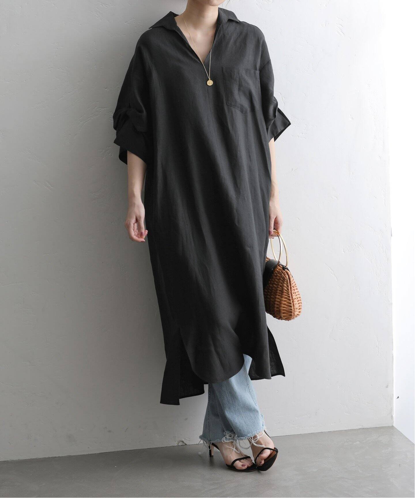 TICCA/ティッカ】別注リネンツイストスリーブワンピース（ワンピース  