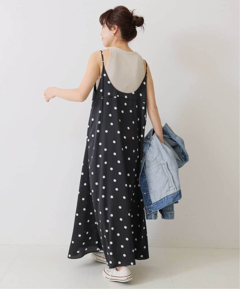 ≪WEB限定追加≫ドットフレアキャミワンピース（ワンピース  