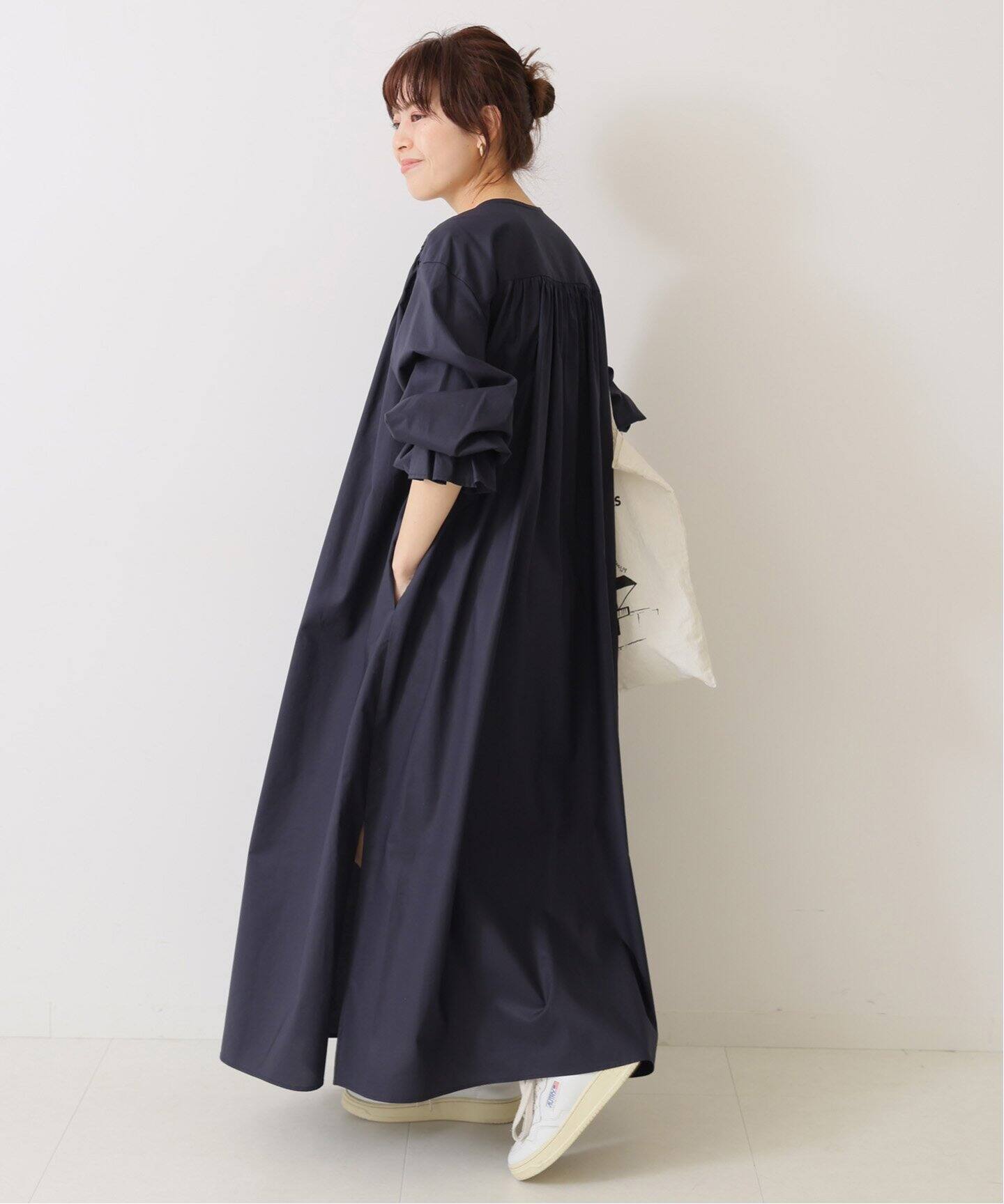 24SS Spick and Span タックスリーブギャザーワンピース タックスリーブギャザーワンピース（ワンピース）｜Spick and