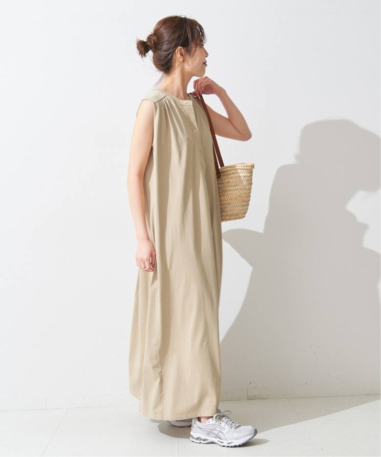 ギャザーヘンリーネックワンピース（ワンピース）｜Spick and Span  