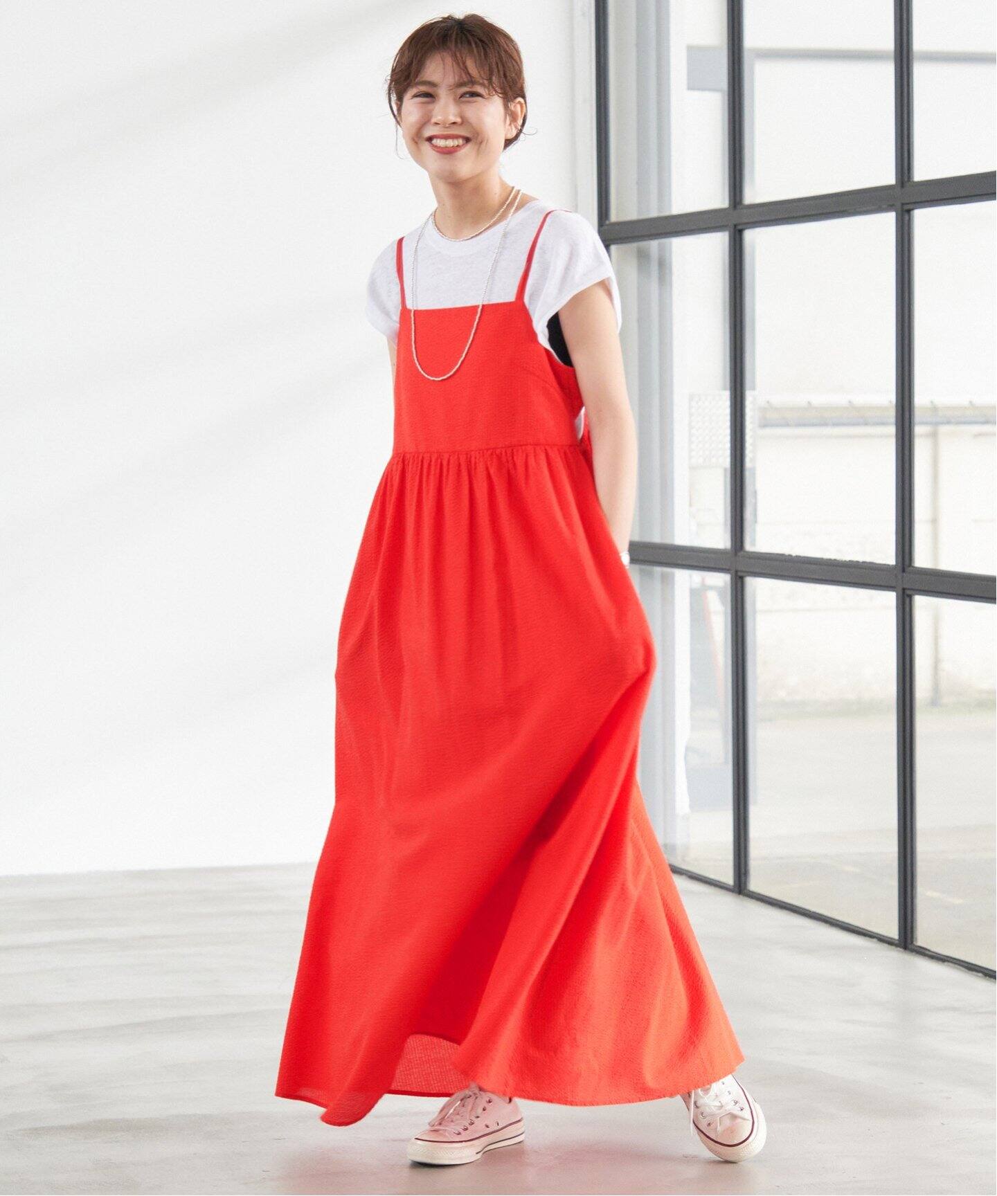 S.Shiori*S コットンサッカーキャミワンピース（ワンピース）｜Spick  