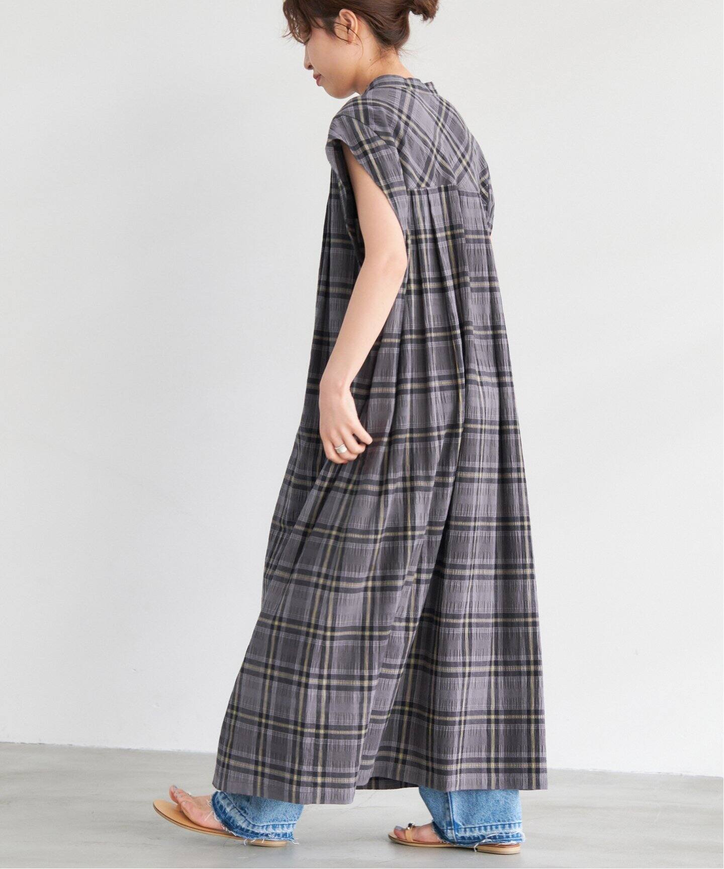 先染めサッカーシャツワンピース（ワンピース）｜Spick and Span  