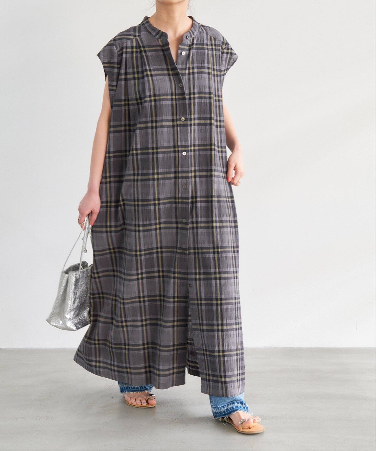 先染めサッカーシャツワンピース（ワンピース）｜Spick and Span  