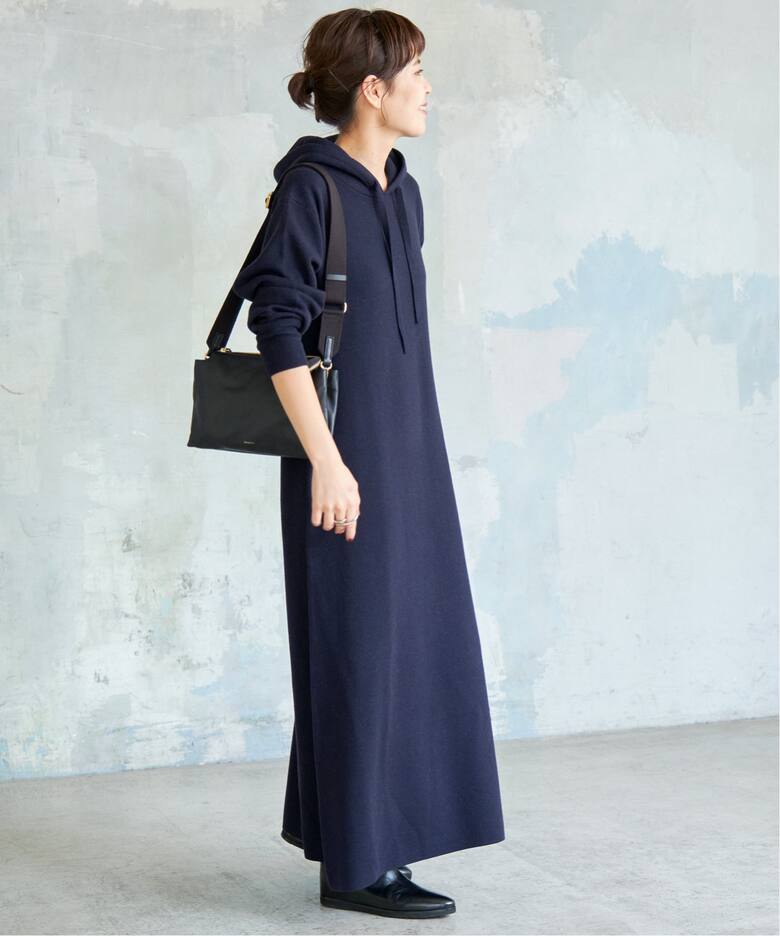 フーテッド ニットロングワンピース（ワンピース）｜Spick and Span 