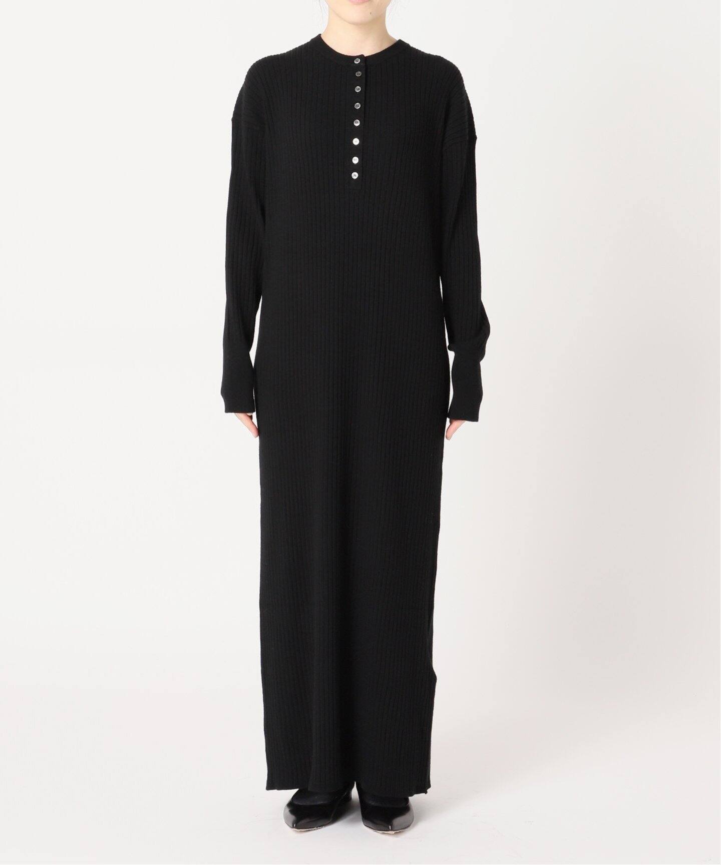 追加》ヘンリーネックリブニットワンピース（ワンピース）｜Spick and  