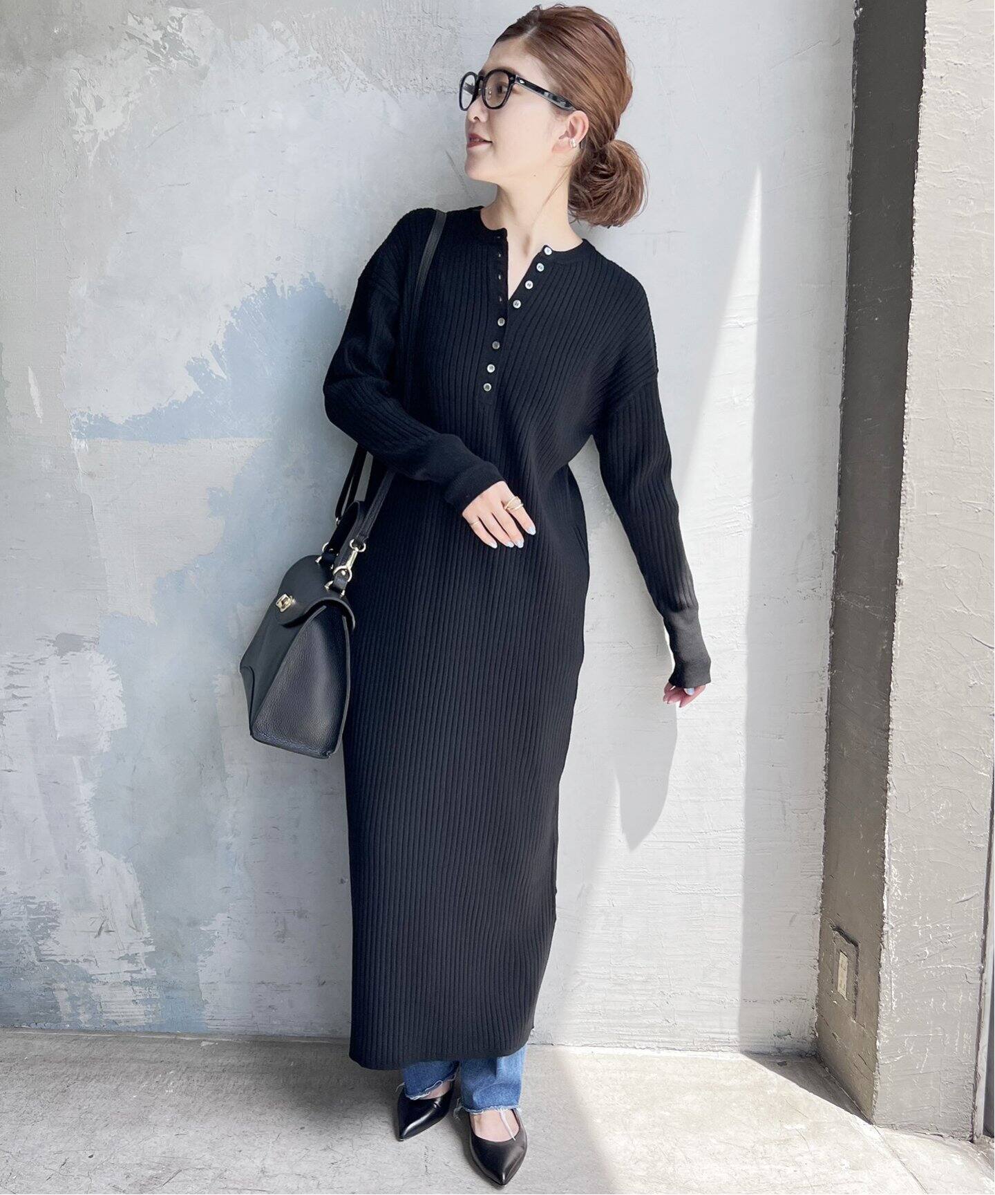 追加2》ヘンリーネックリブニットワンピース（ワンピース）｜Spick and  