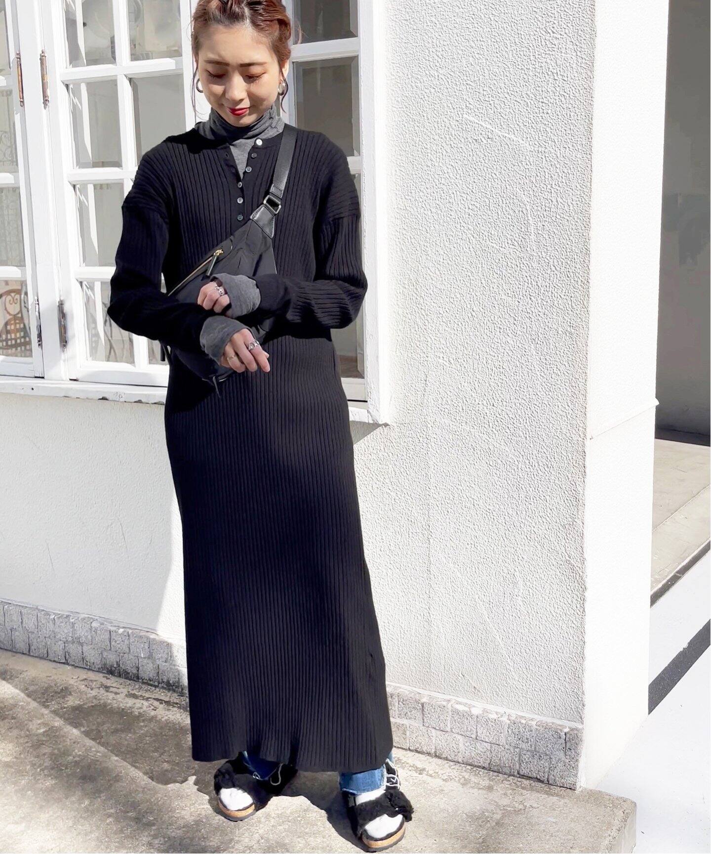 追加2》ヘンリーネックリブニットワンピース（ワンピース）｜Spick and  