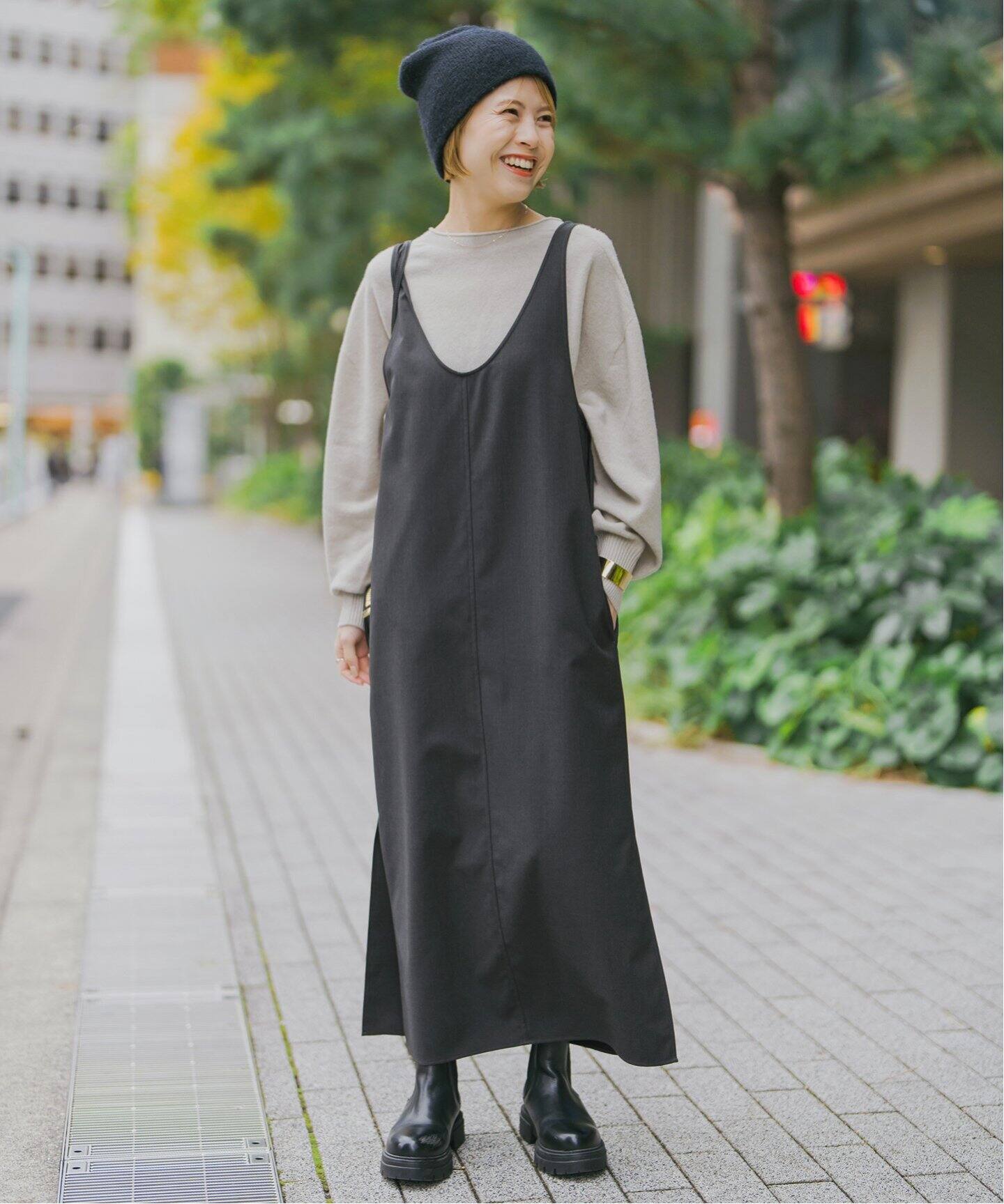 ストレッチツイルジャンパースカート（ワンピース）｜Spick and Span  