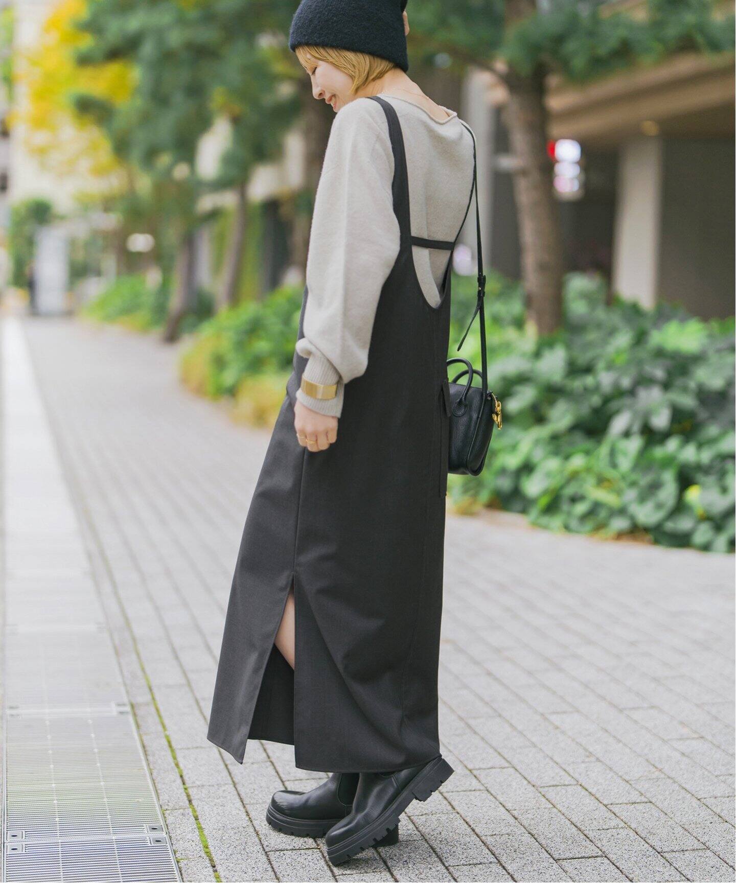ストレッチツイルジャンパースカート（ワンピース）｜Spick and Span 