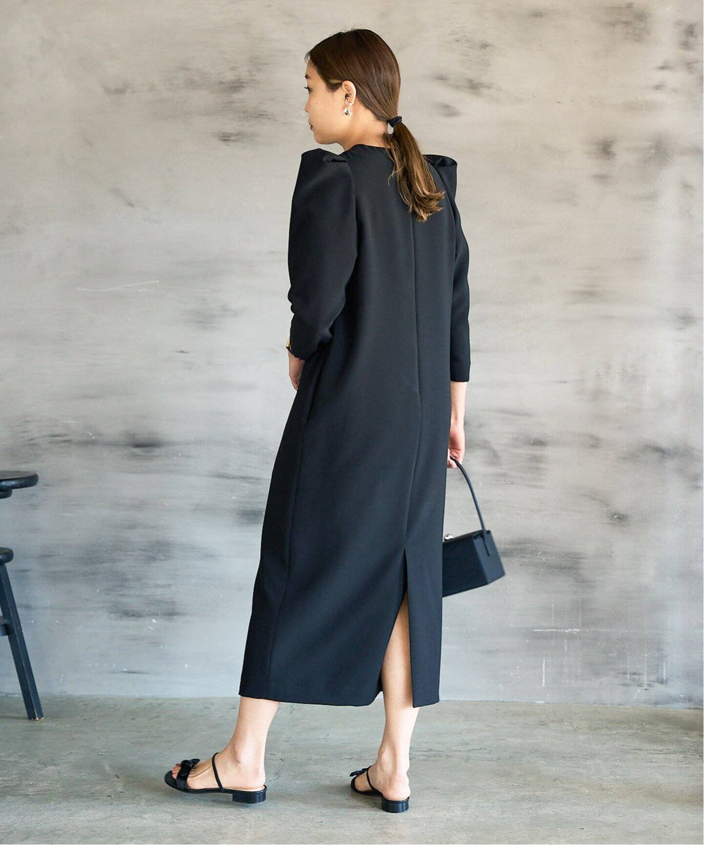 ANNIK Deep U dress litmus ワンピース ドレス ブラウン