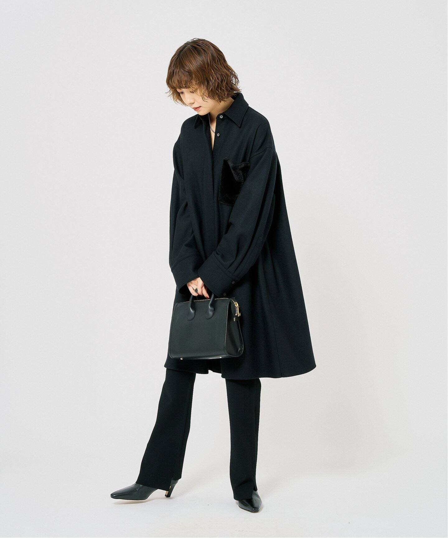 ウールジャージシャツワンピース（ワンピース）｜HARDY NOIR  