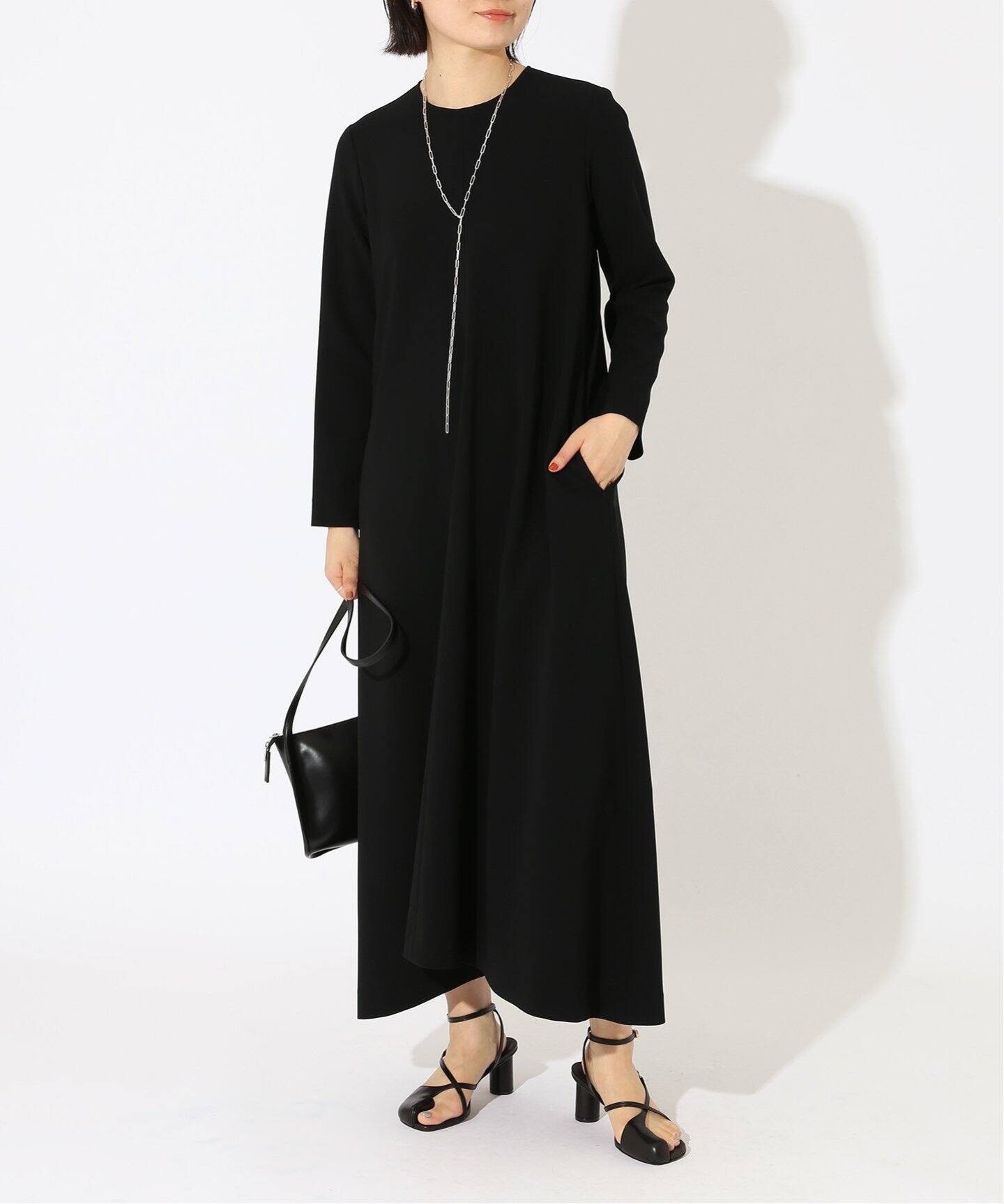 追加》クルーネックフレアワンピース（ワンピース）｜HARDY NOIR  