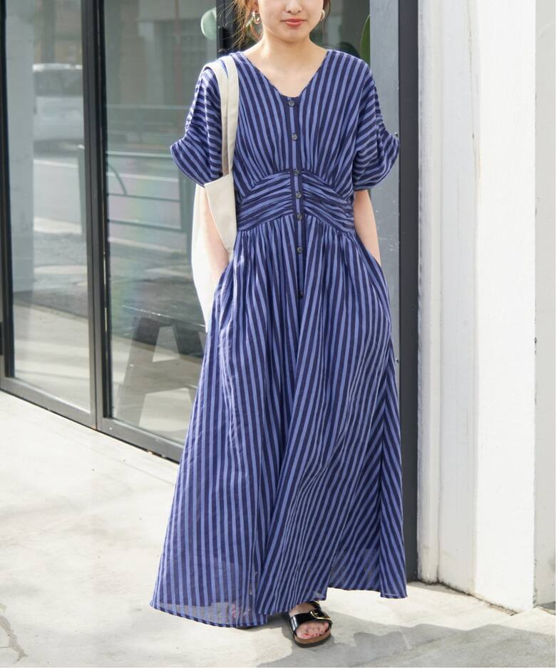 新品未使用Spick & Span×ヌキテパストライプシャツドレス