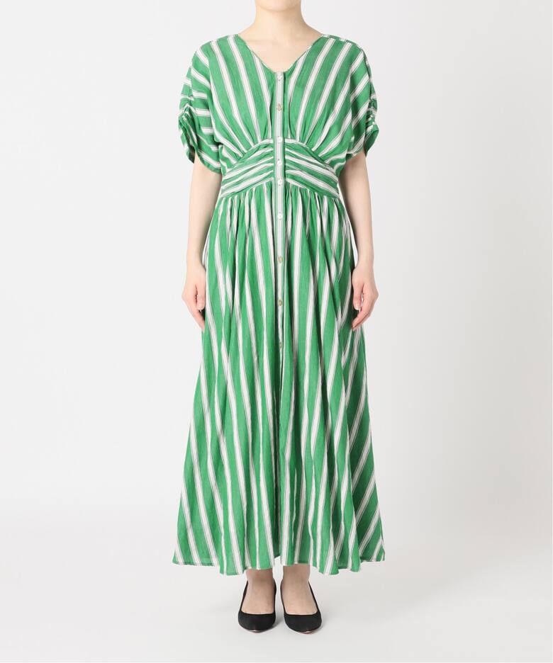 ne Quittez pas / ヌキテパ COTTON VOILE STRIPE WAIST（ワンピース 