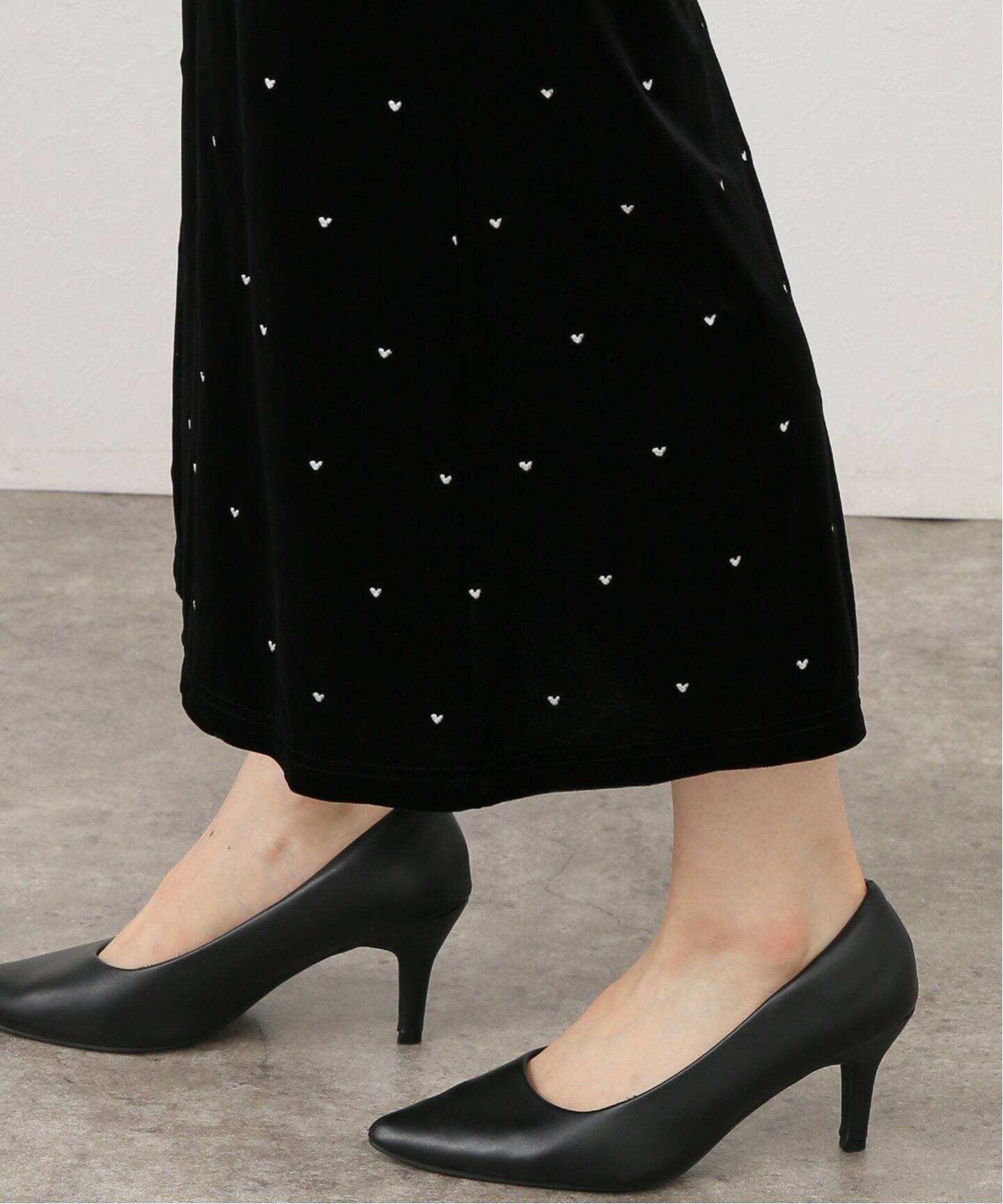 ハート刺繍ベロアワンピース（ワンピース）｜U by SPICK&SPAN（ユー  