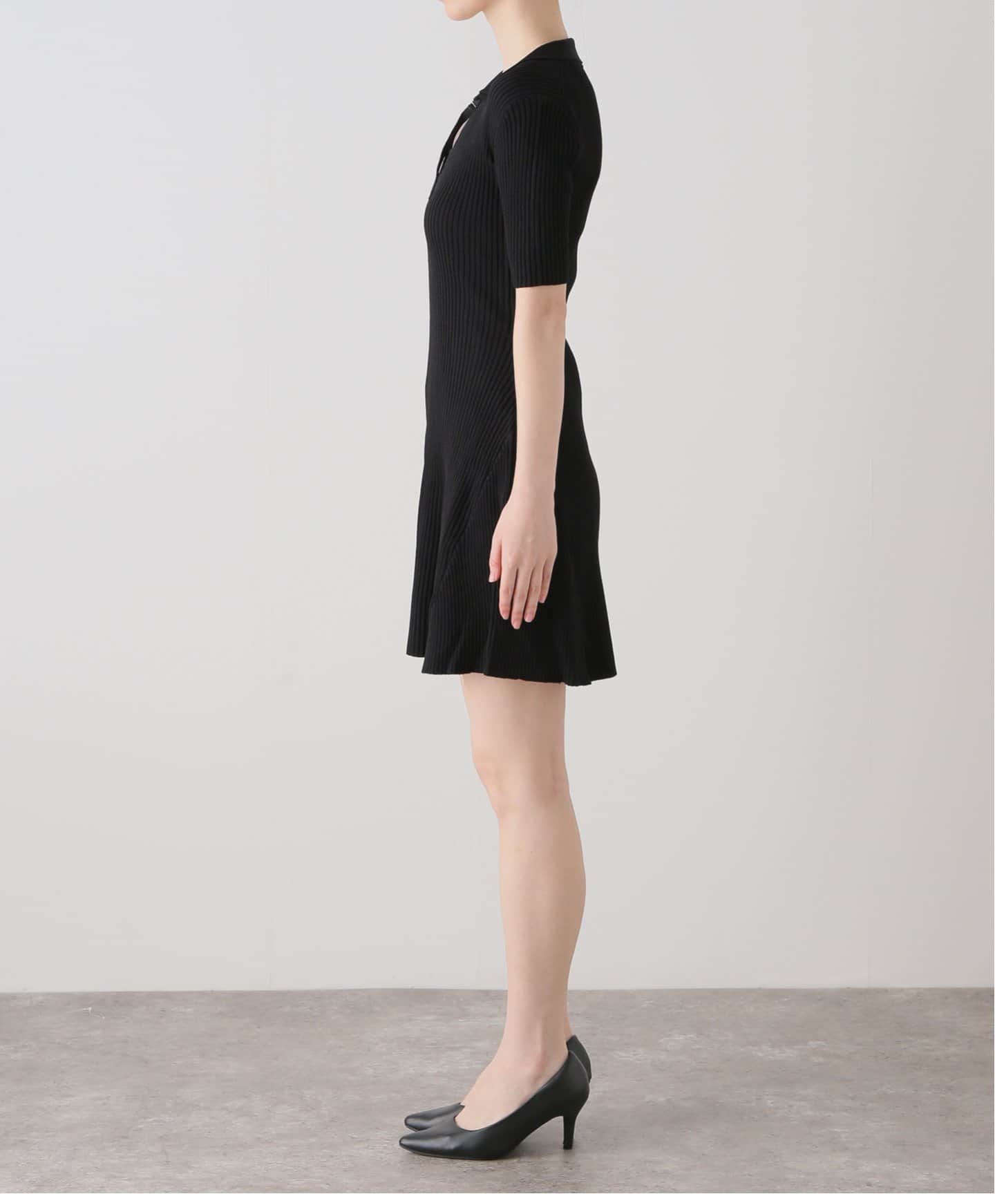 美品✨近年モデル スピックアンドスパン ウール ハイネックニットワンピース 黒 2025年最新】スピックアンドスパンニットワンピースの人気