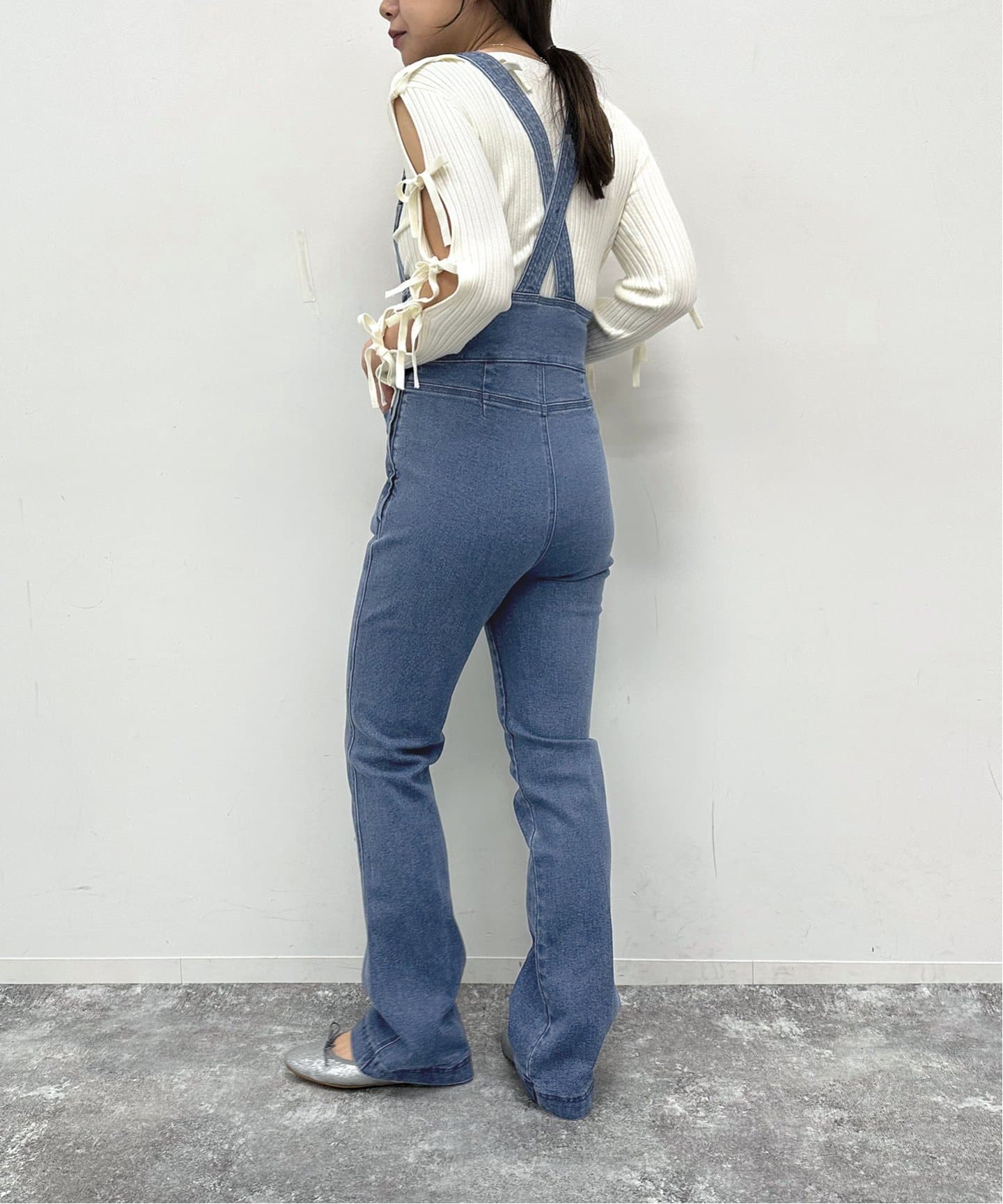 ≪追加≫フィットデニムオールインワン（つなぎ／オールインワン
