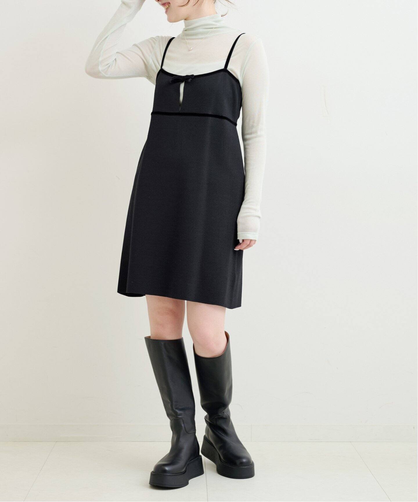 Spick & Span キャミソールワンピース サイズ38 ブラック（Spick 