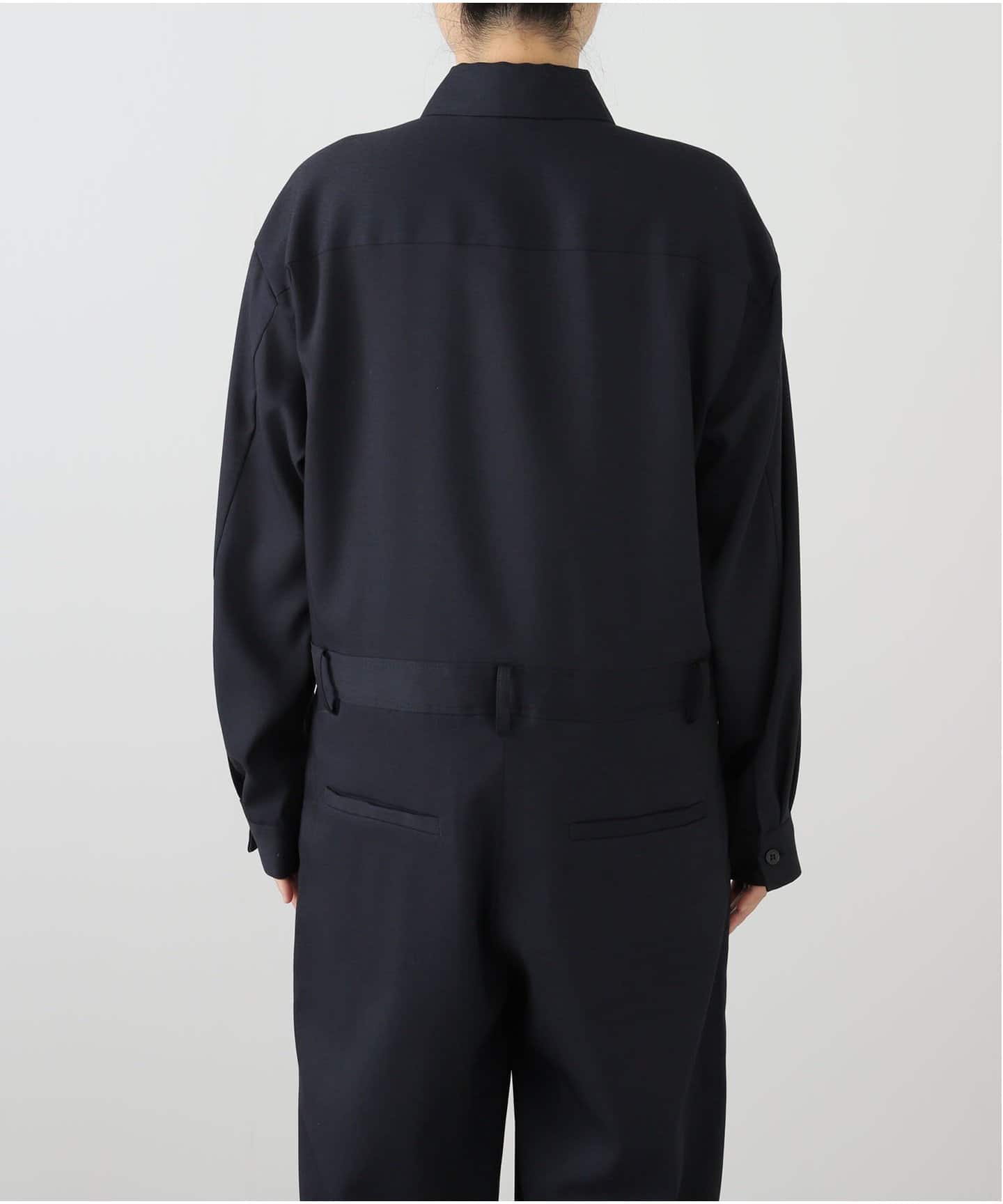 ウールMIXネイビーオールインワン（つなぎ／オールインワン