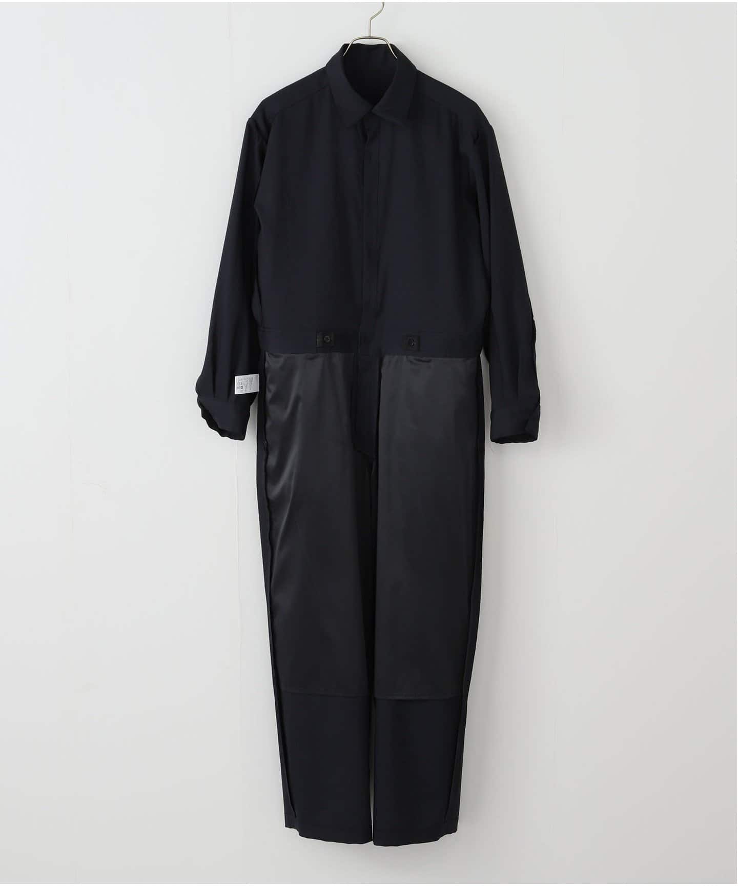 FRAMeWORK 2024AW ウールMIXネイビーオールインワン ウールMIXネイビーオールインワン（つなぎ／オールインワン