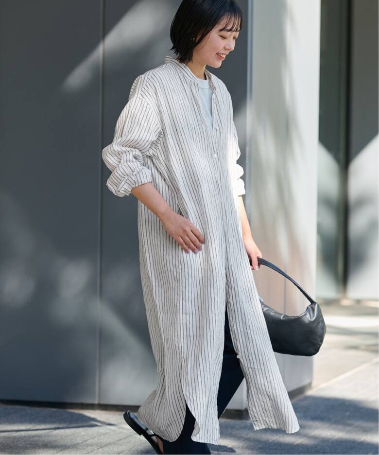 ≪追加≫フレンチリネンシャツワンピース2（ワンピース）｜FRAMeWORK  