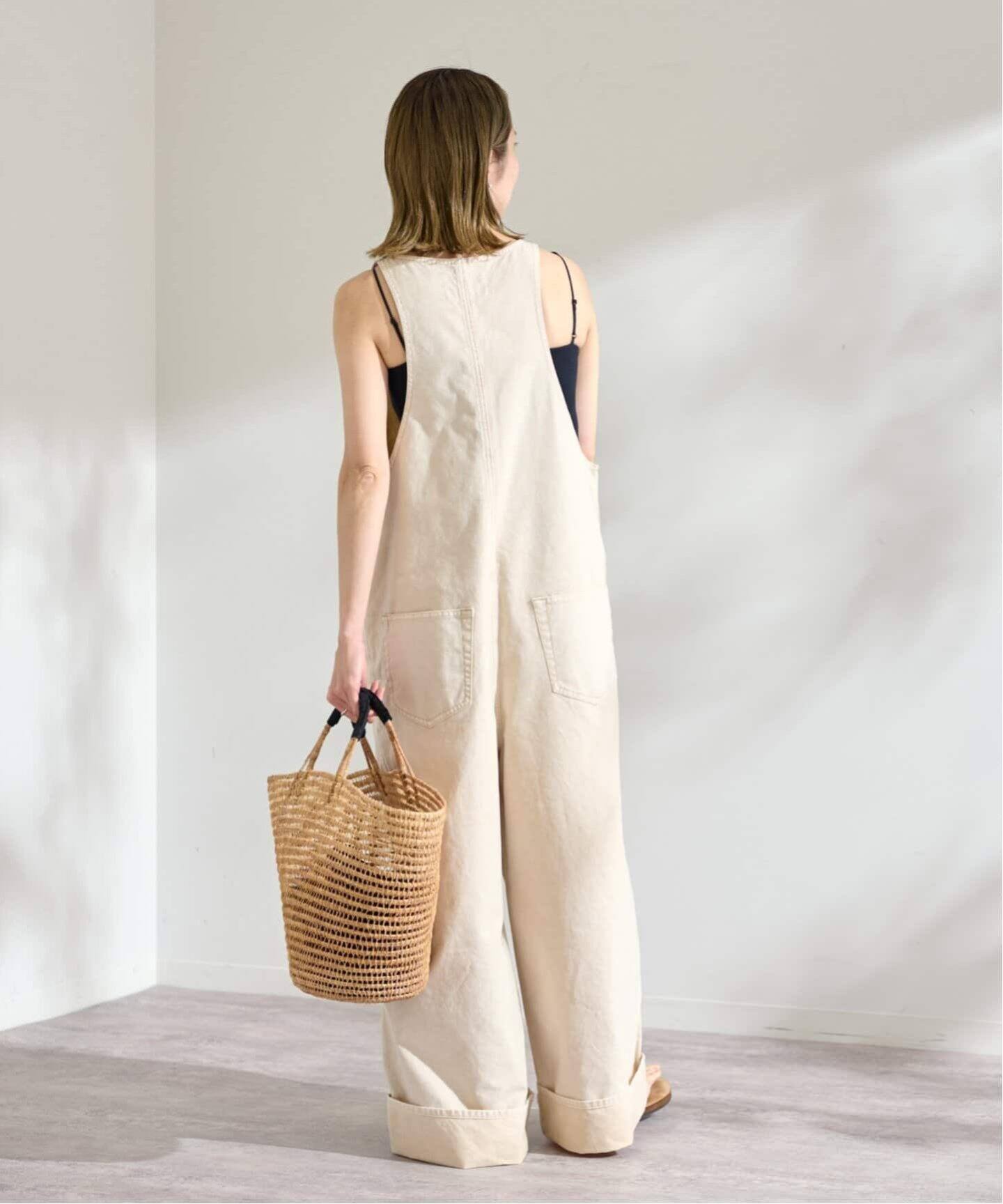 framework ケミカルウォッシュアメスリサロペット 