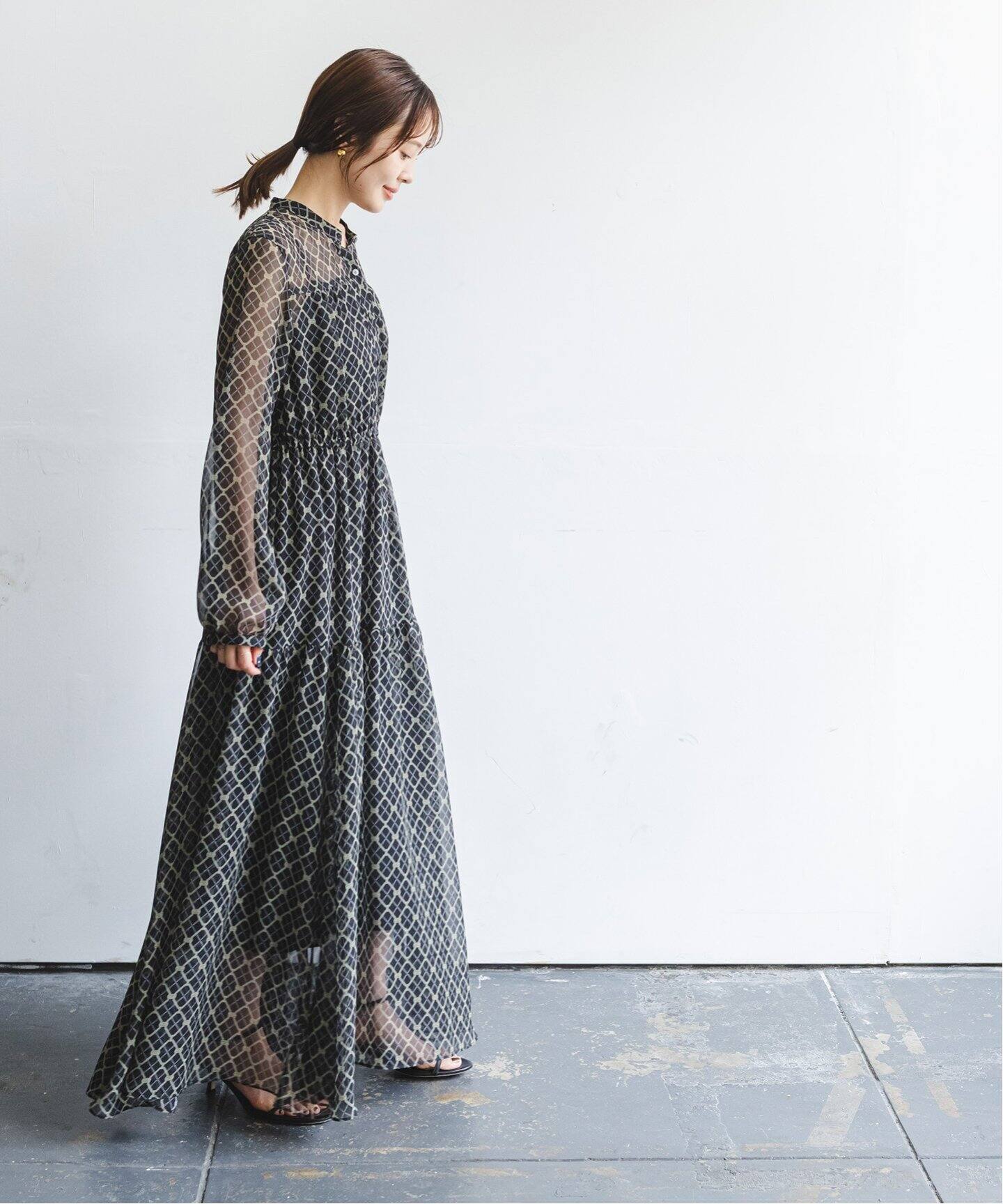 チェーンプリントティアードワンピース（ワンピース）｜NOBLE  