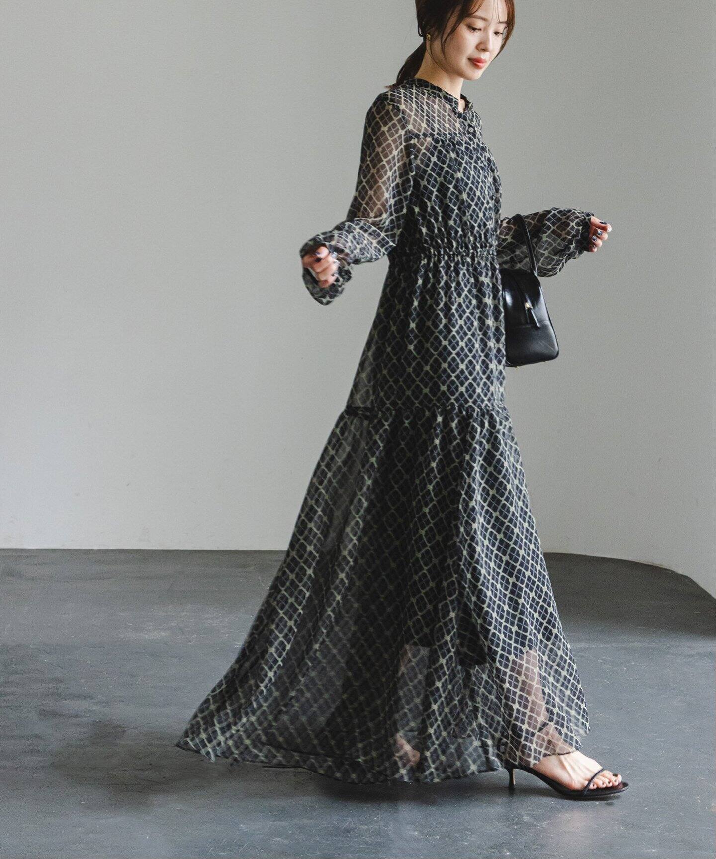 チェーンプリントティアードワンピース（ワンピース）｜NOBLE  