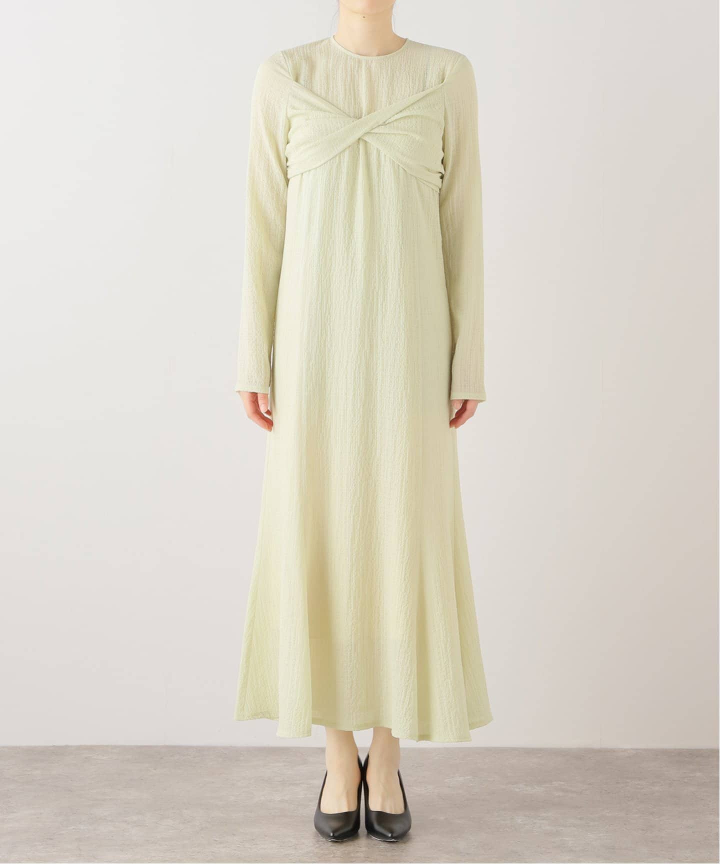 ［完成品］ノーブルヨークワンピース 110size クレープドビーロングワンピース（ワンピース）｜NOBLE