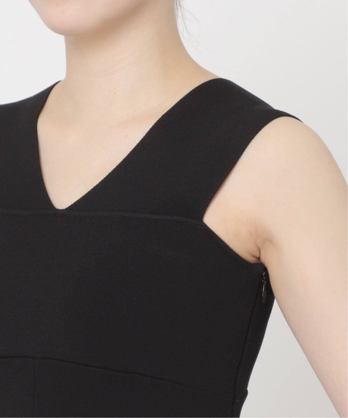 美品 ドゥロワー ミラノリブ ニット フレア ワンピース チュニック  