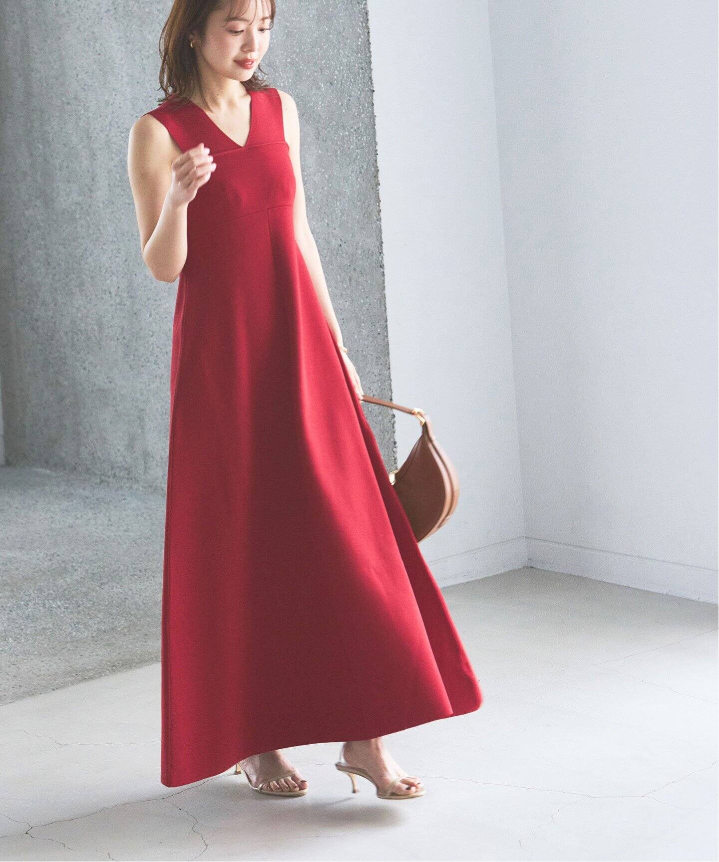 追加》ミラノリブフィットフレアニットワンピース（ワンピース  