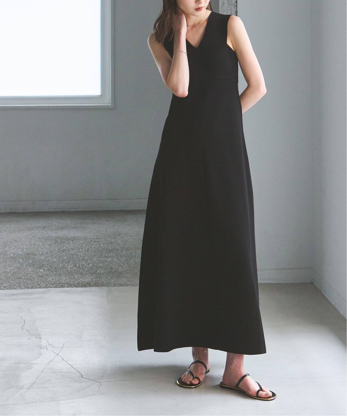 ドゥーズィエムクラス カシミヤ混 ニットワンピース 丸かっ マキシ  