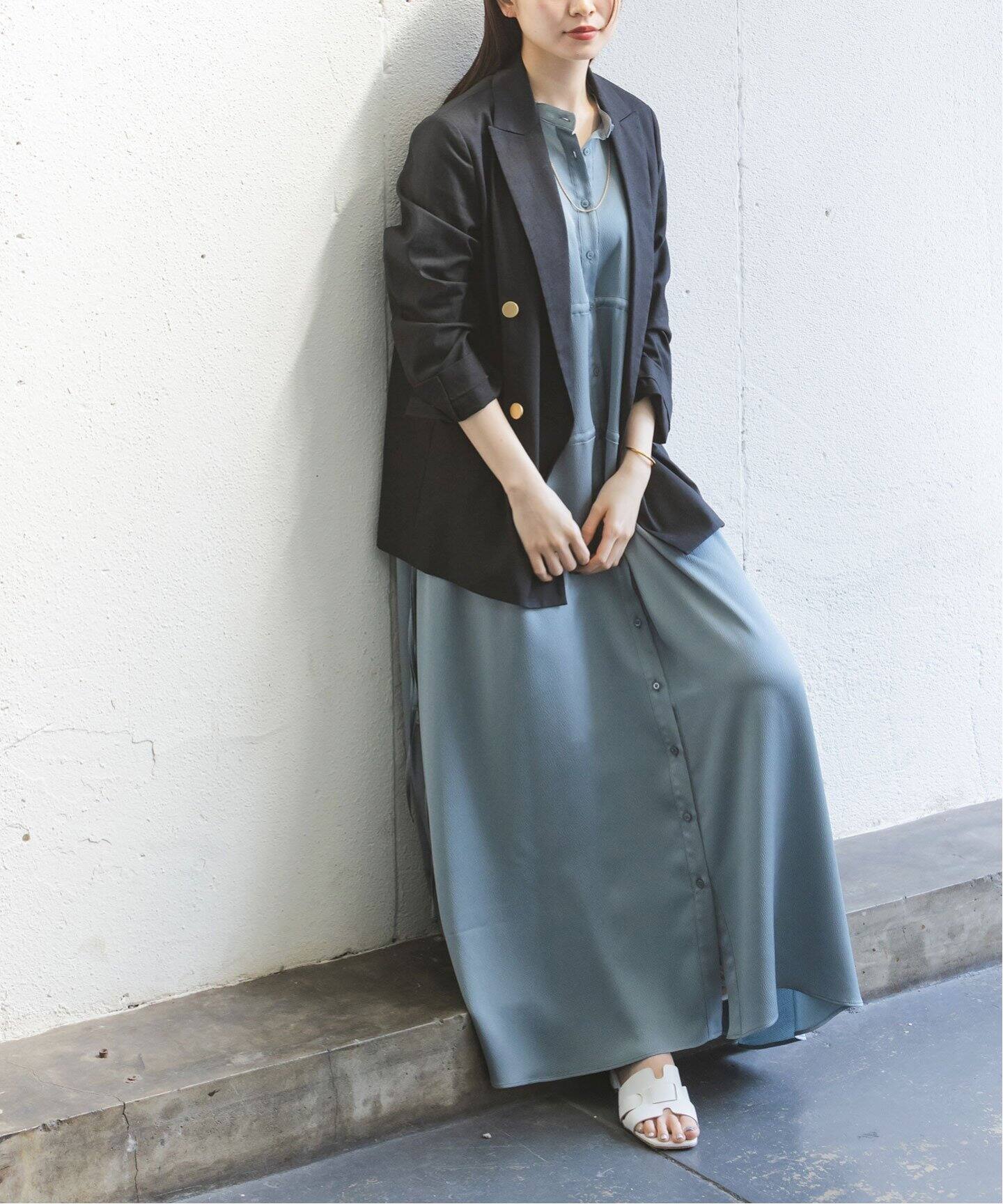 サッカーサテンドロストワンピース（ワンピース）｜NOBLE（ノーブル  